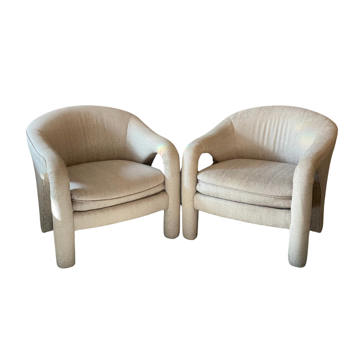 1980s Postmodern Sculptural Arc Chairs - a Pair