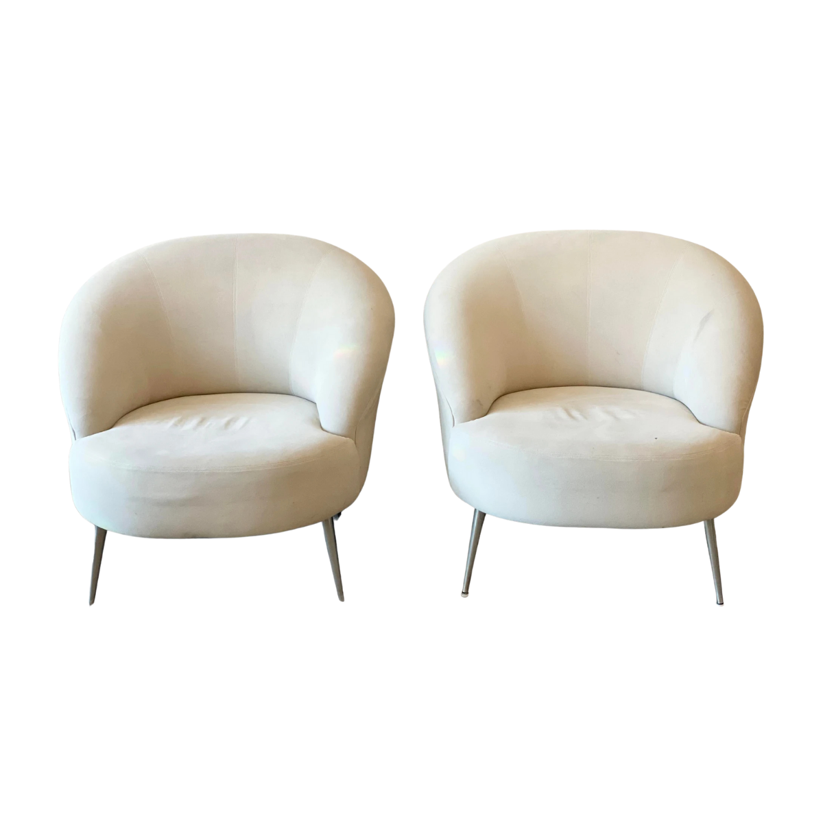 Oversized Postmodern Directional Lounge Chairs