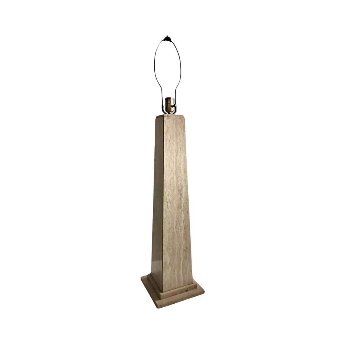 1962 Mid Century Large Travertine Lamp