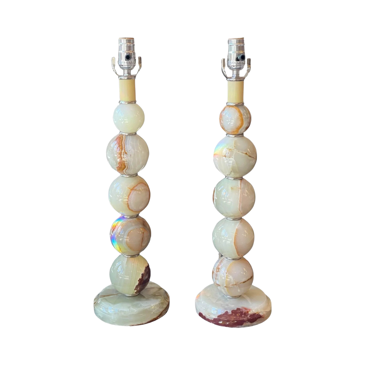 Vintage Agate Lamps - a Pair