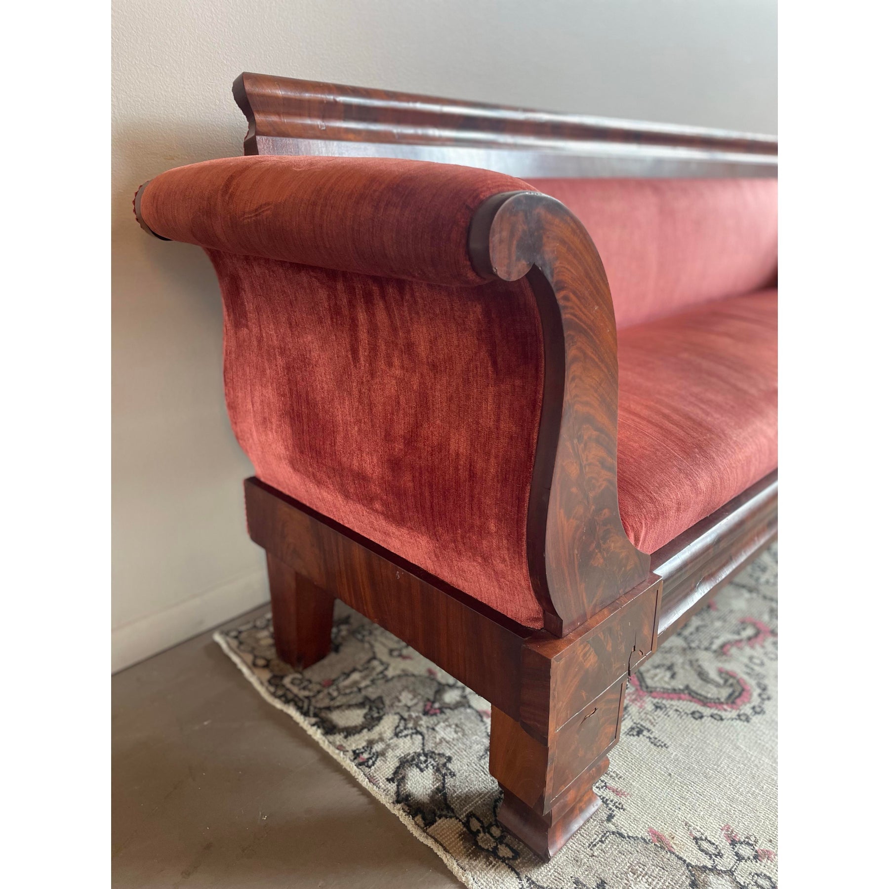 1920s Antique Vintage Georgian Sofa Bench