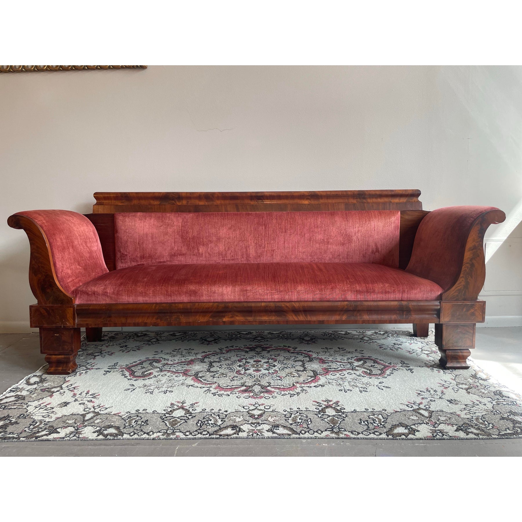 1920s Antique Vintage Georgian Sofa Bench