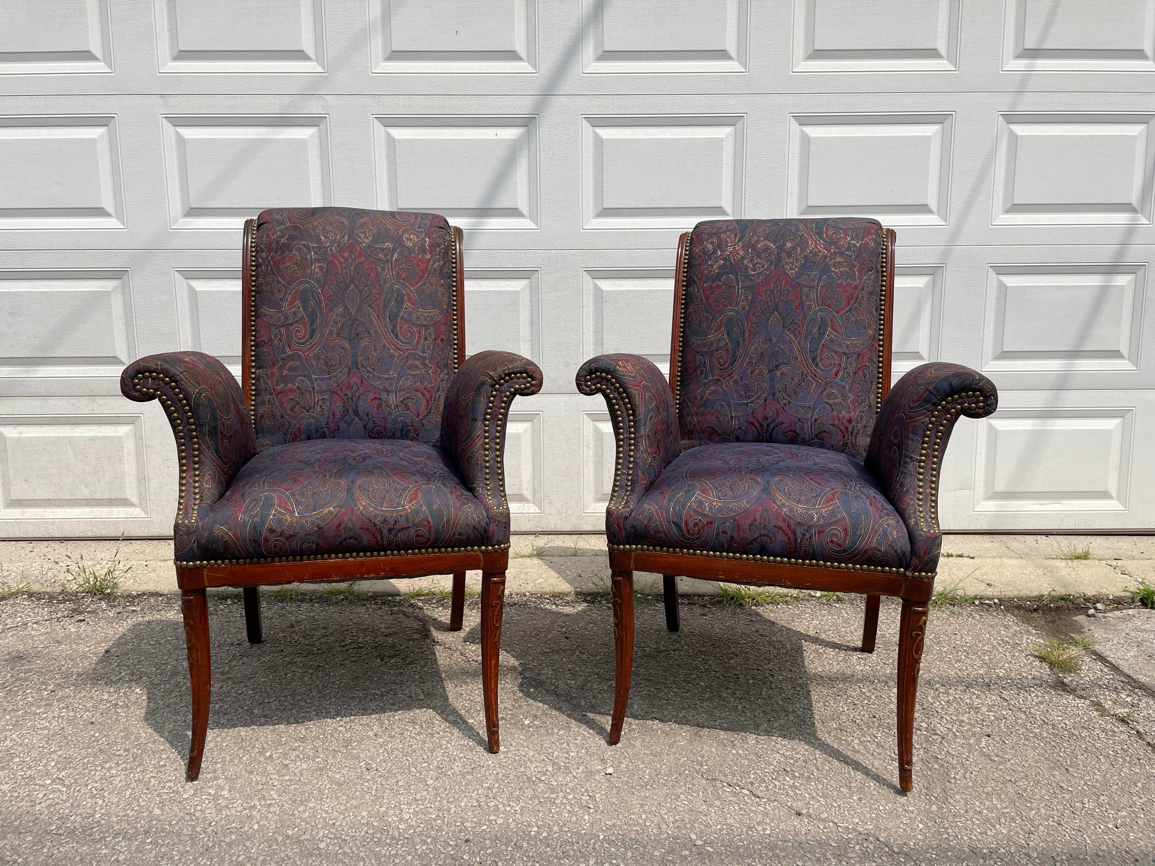 1920s Vintage Italian Chairs - a Pair