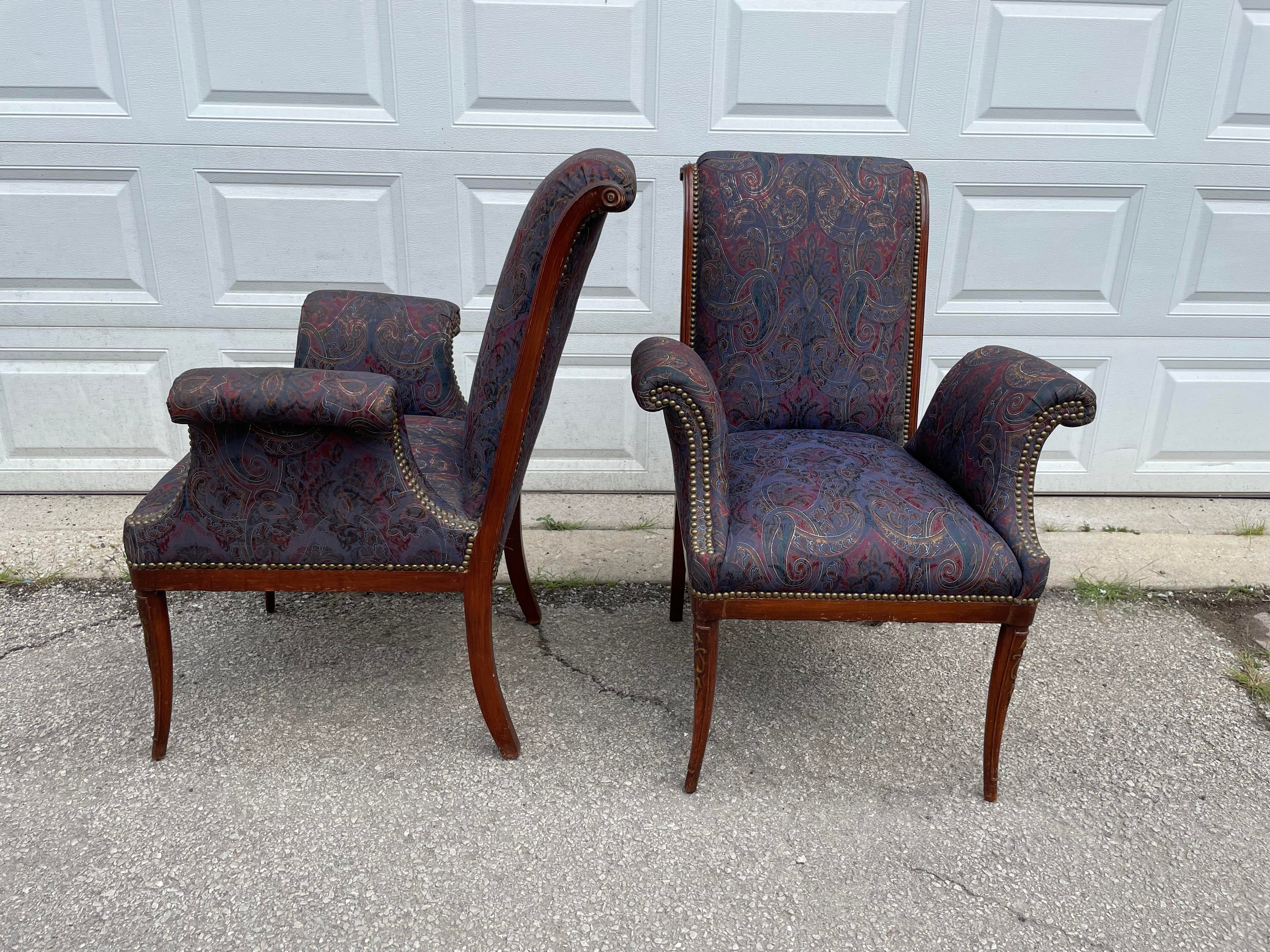 1920s Vintage Italian Chairs - a Pair