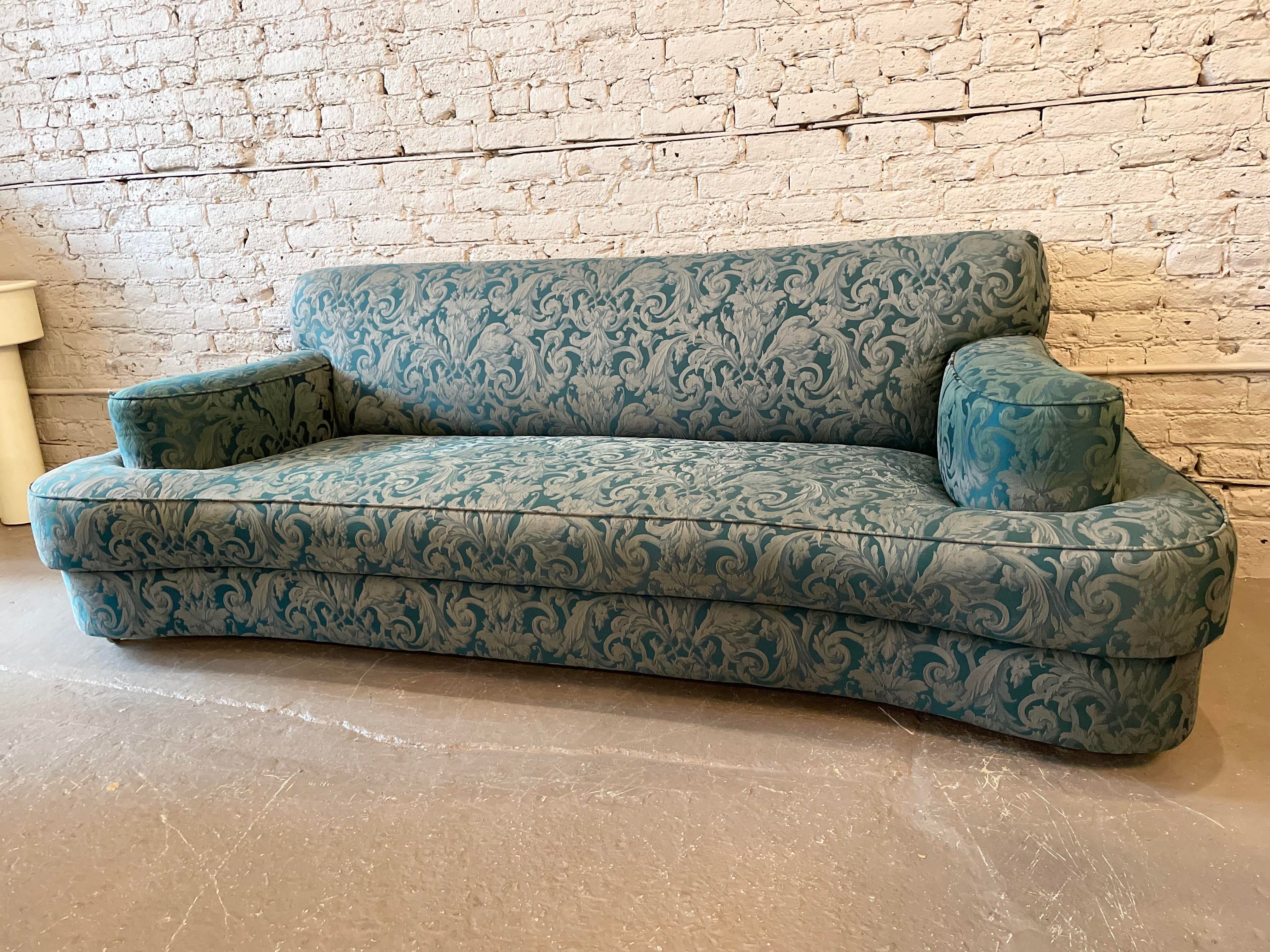 1940s Antique Curved Sofa