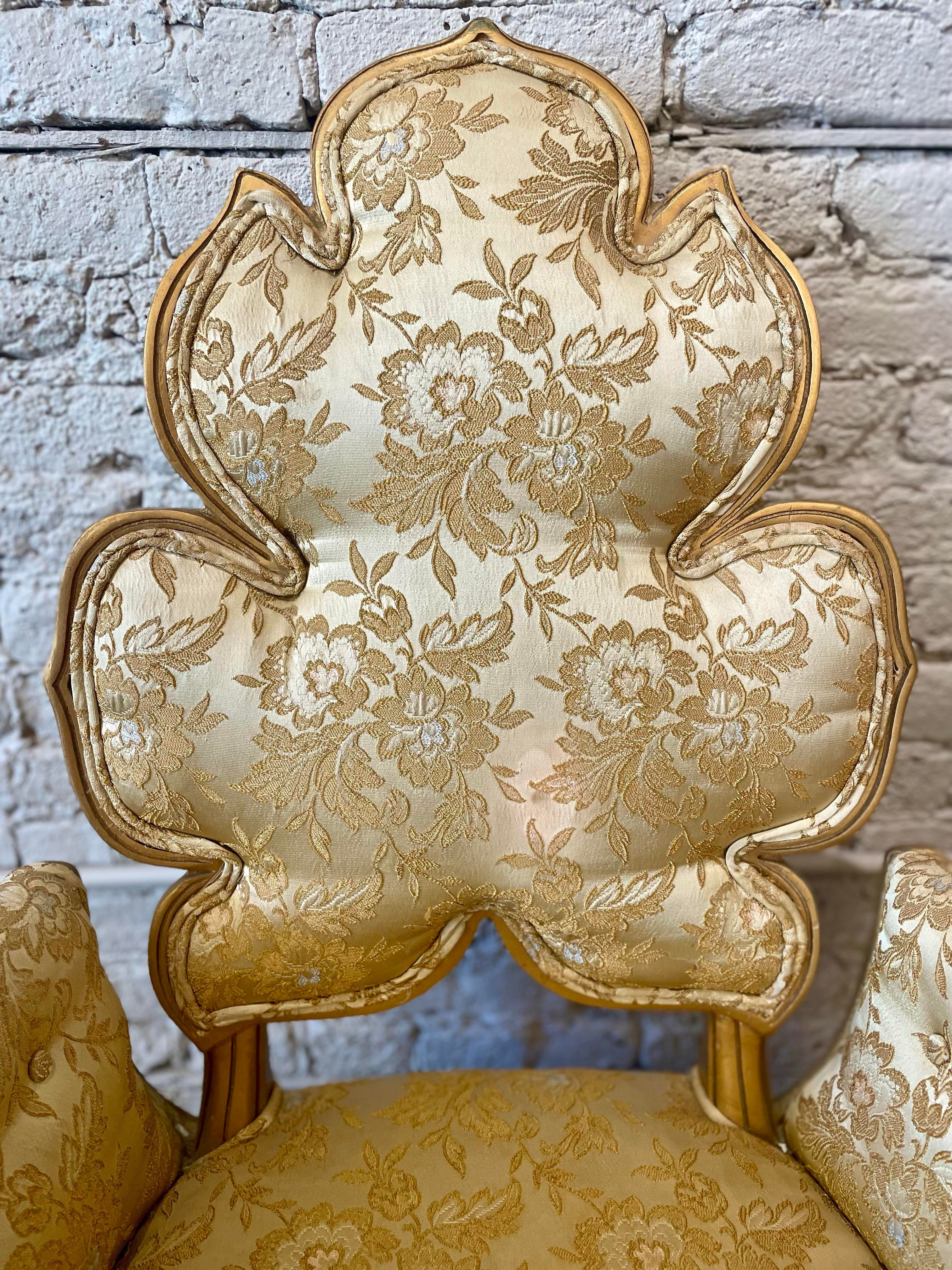 1940s Grosfeld House Leaf Flower Chairs - a Pair