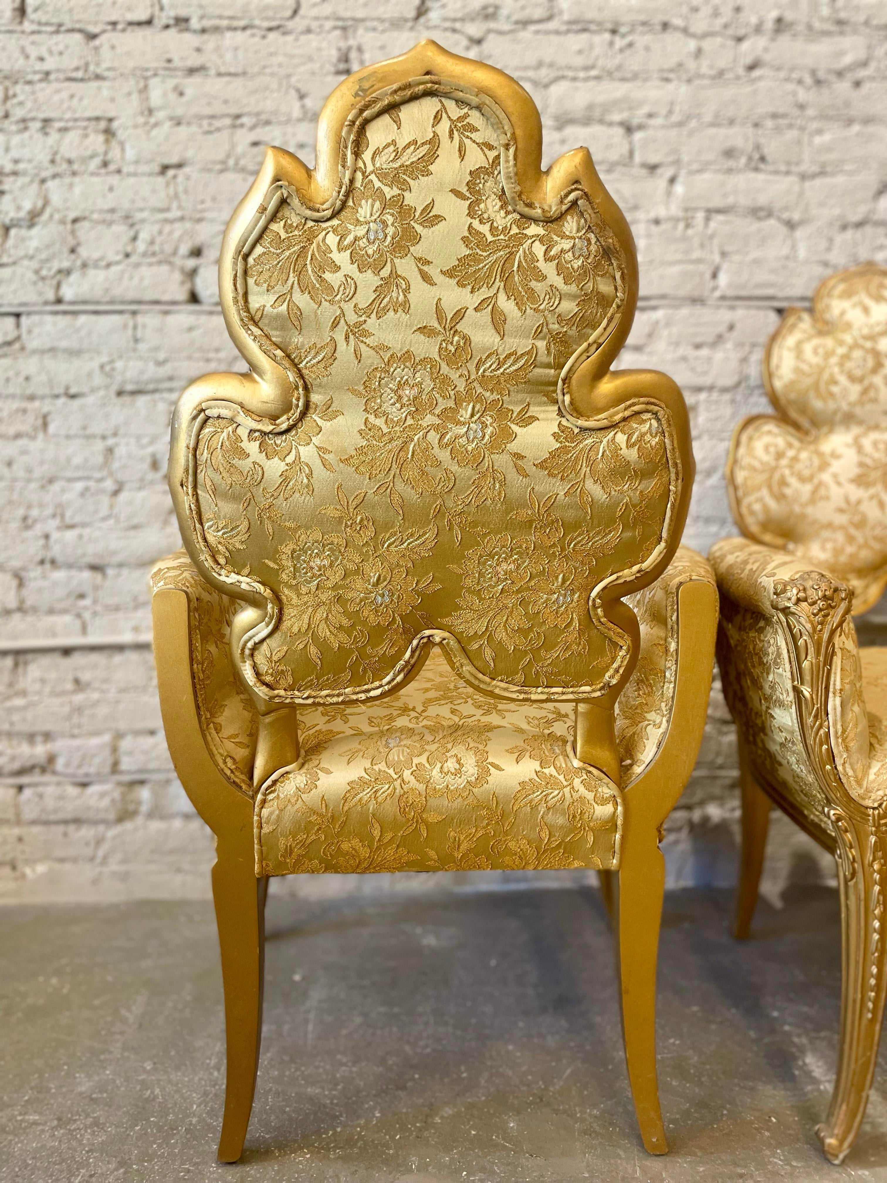 1940s Grosfeld House Leaf Flower Chairs - a Pair