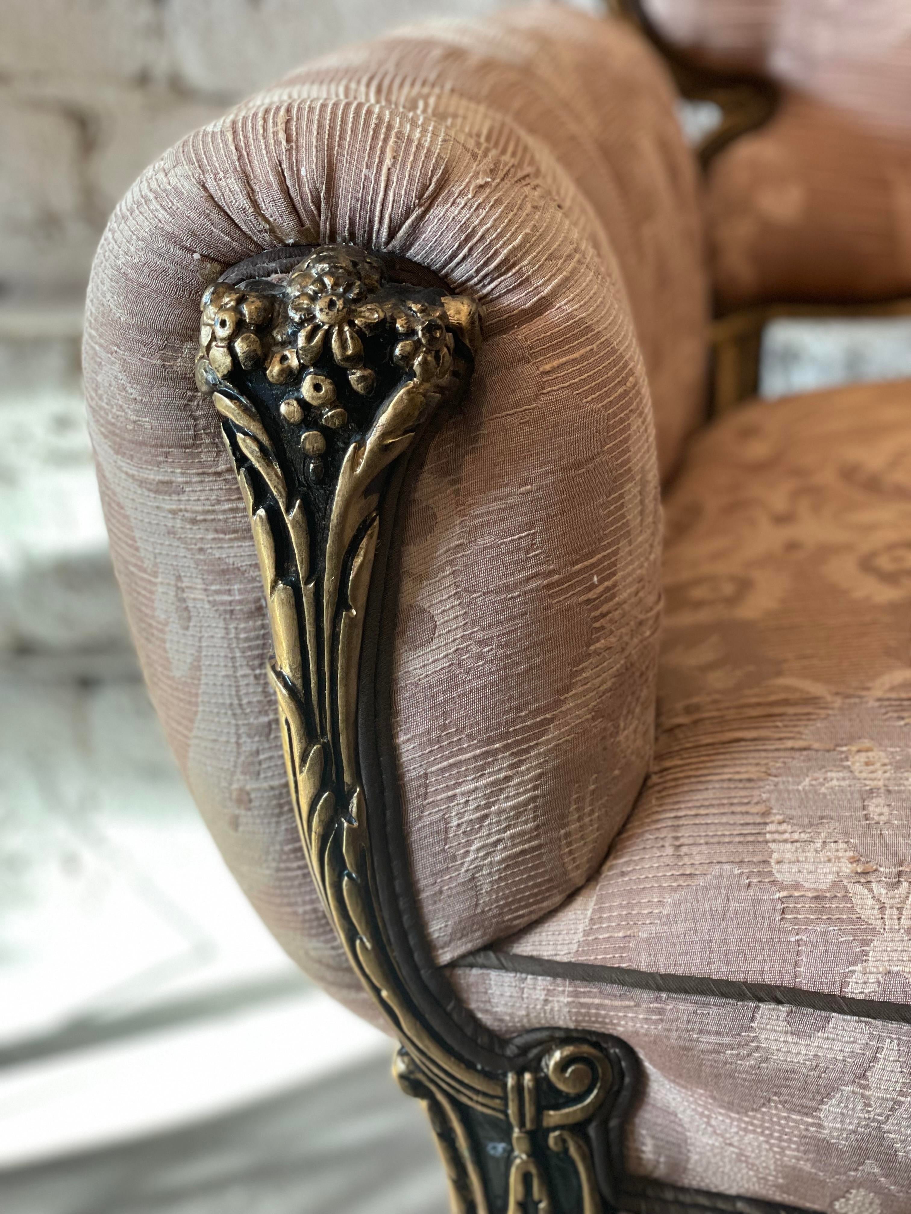 1950s Grosfeld House Vintage Flower Leaf Side Chairs - a Pair