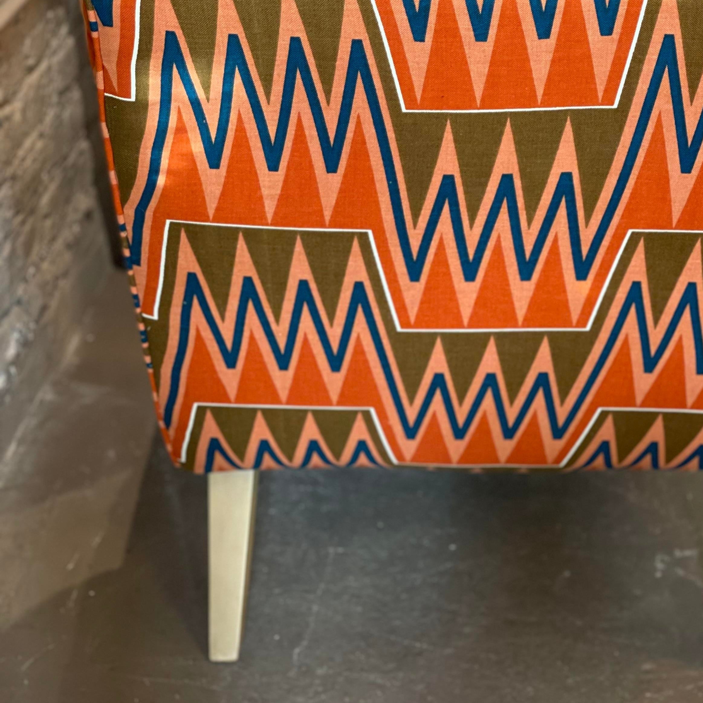 1950s Side Lounge Chairs With Angled Feet - a Pair