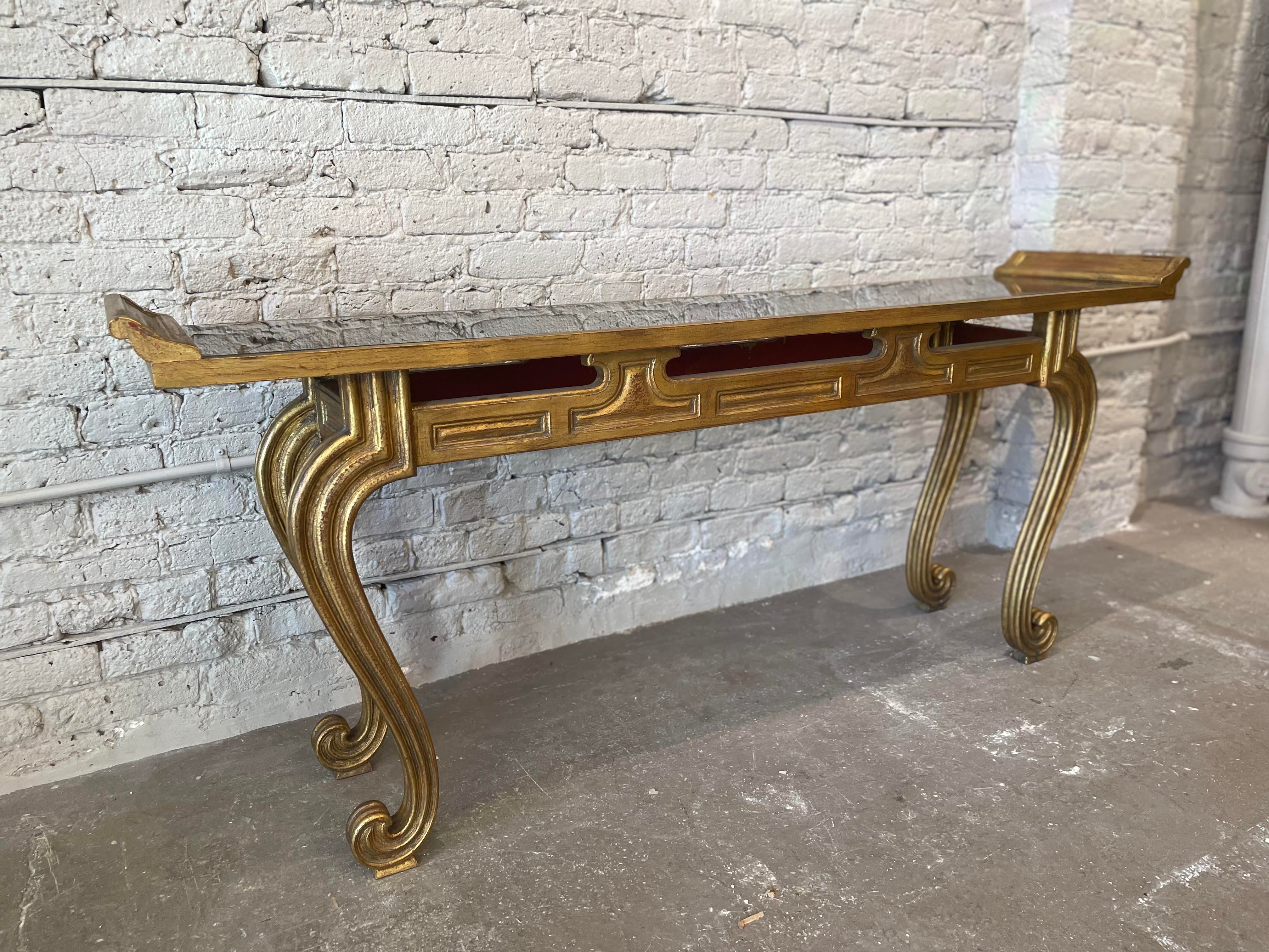 1950s Vintage Mid-Century Asian Altar-Style Console Table