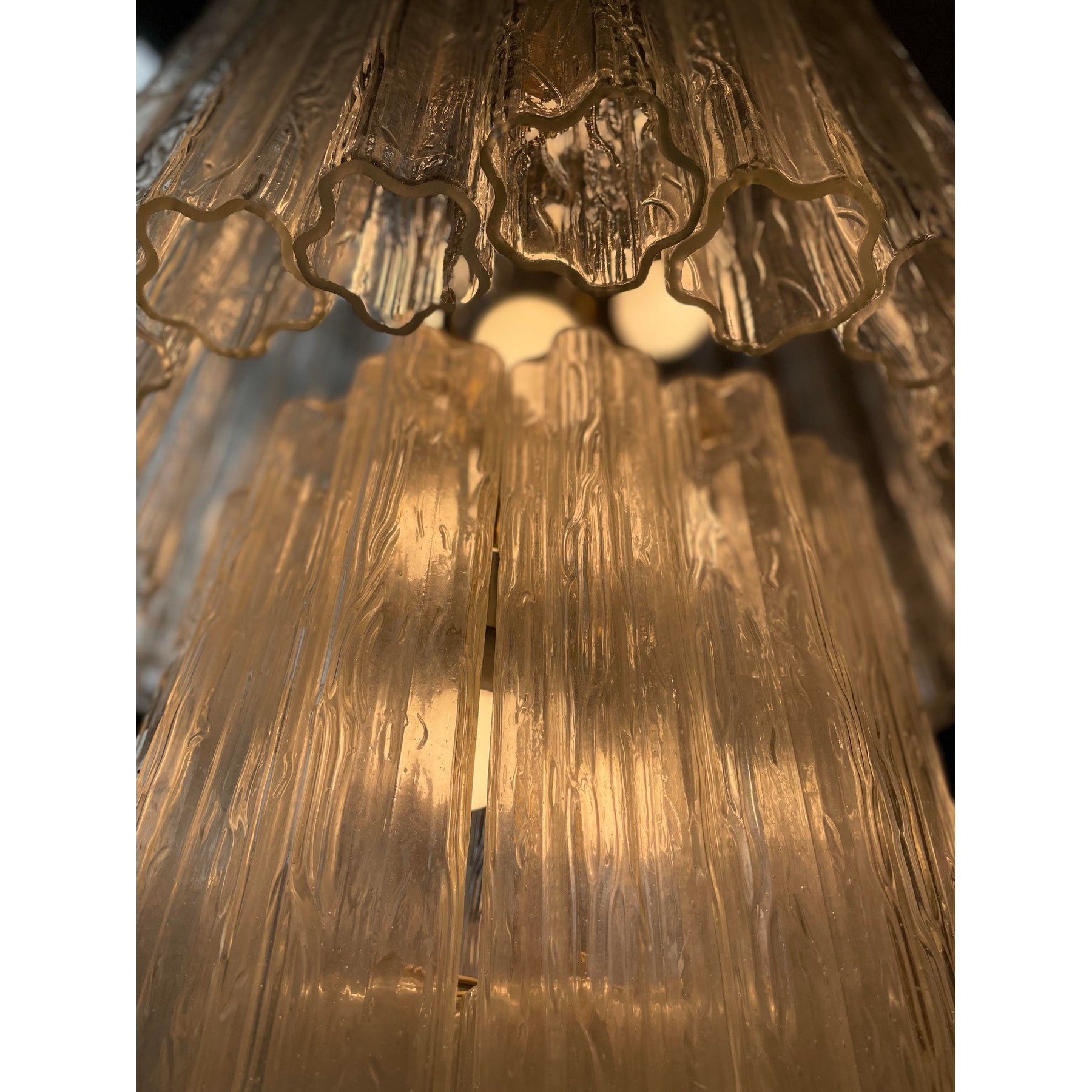 1960/1970s Vintage Italian Murano Glass Tronchi Chandelier