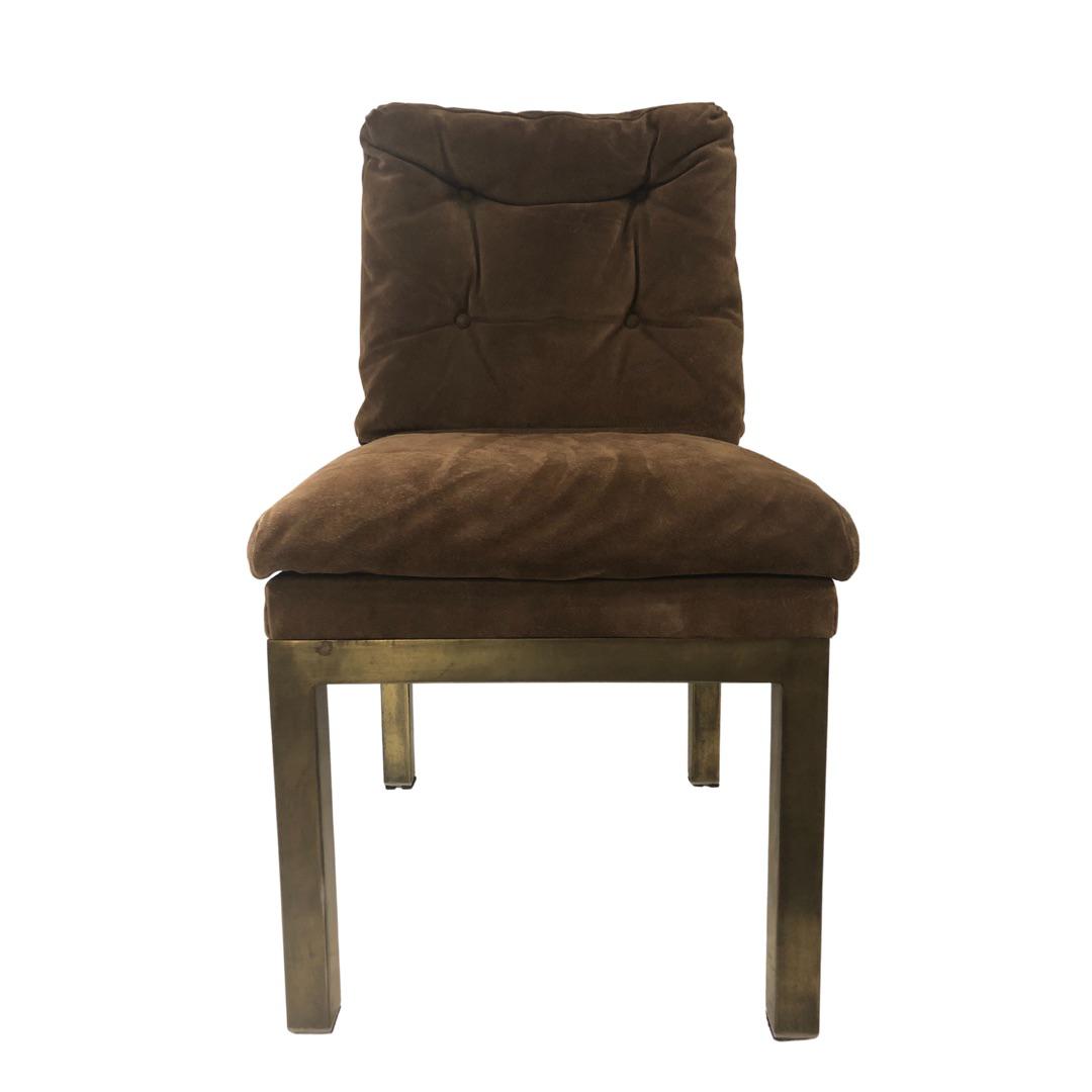 1960s John Stuart Brass Dining Chairs - Set of 6