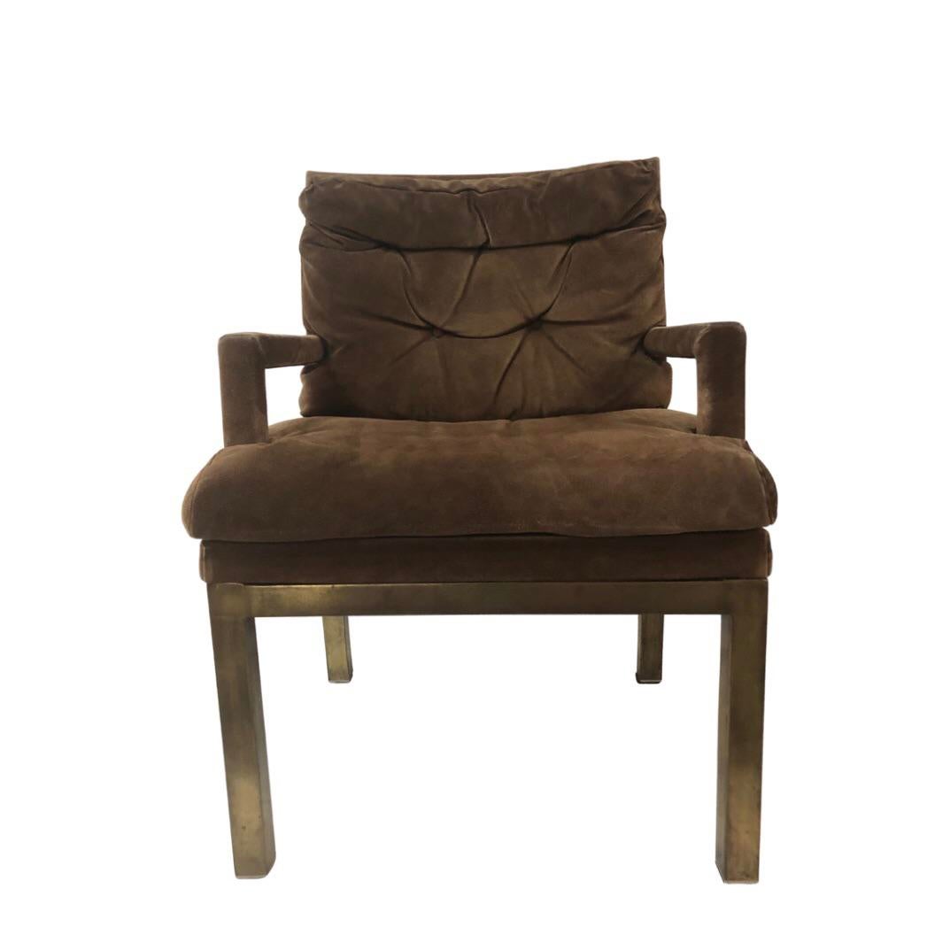 1960s John Stuart Brass Dining Chairs - Set of 6