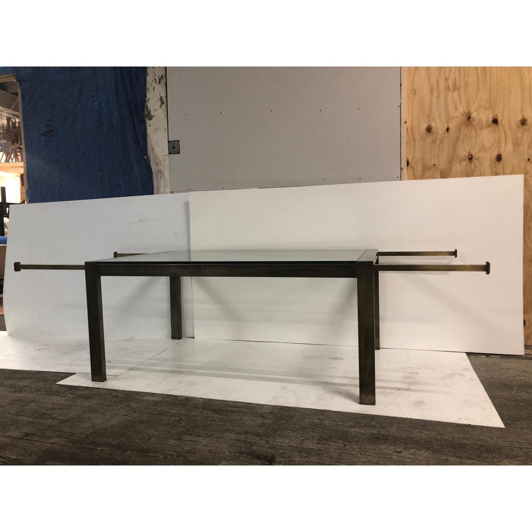 1960s John Stuart Brass Glass Extension Dining Table