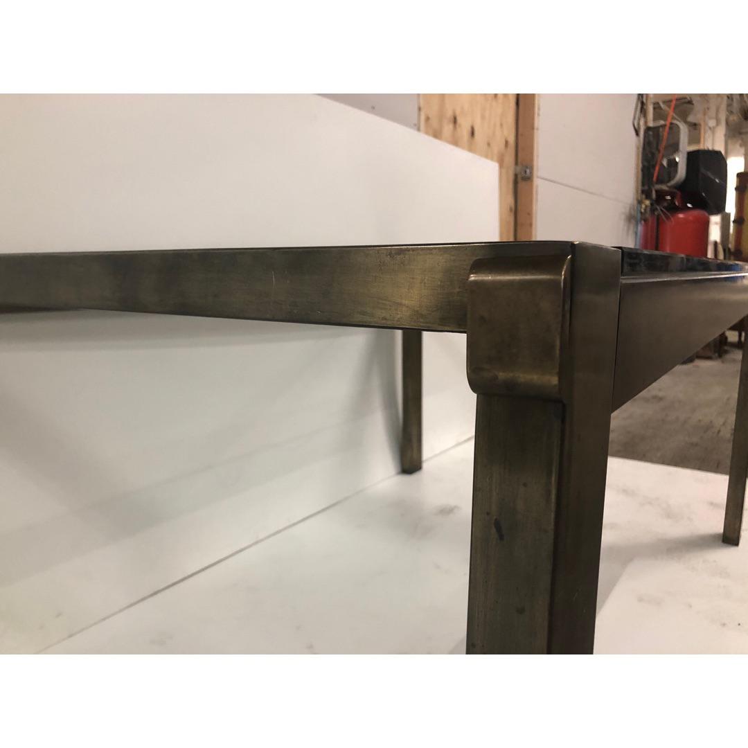 1960s John Stuart Brass Glass Extension Dining Table