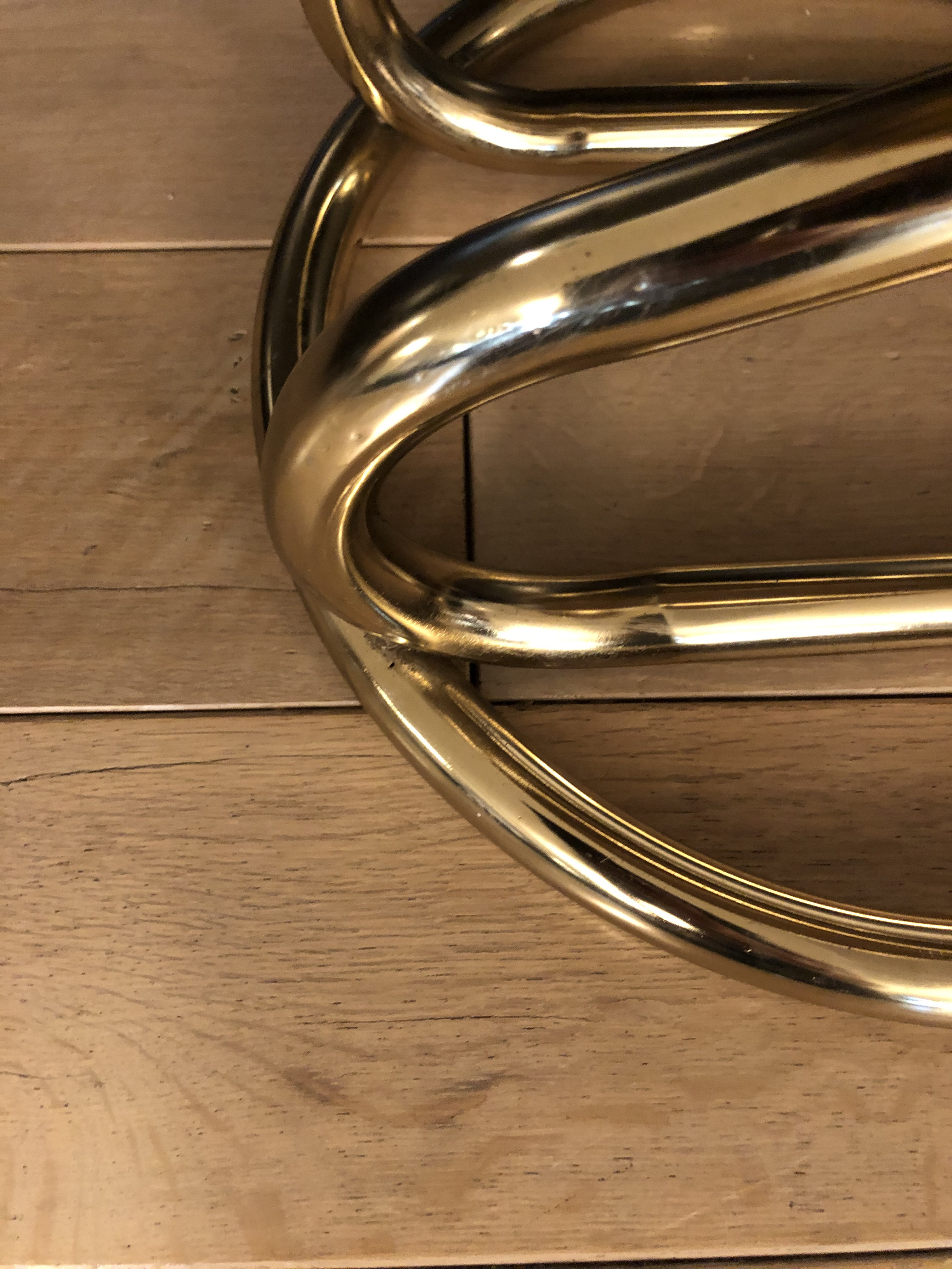 1960s Mid-Century Brass Vanity Stool