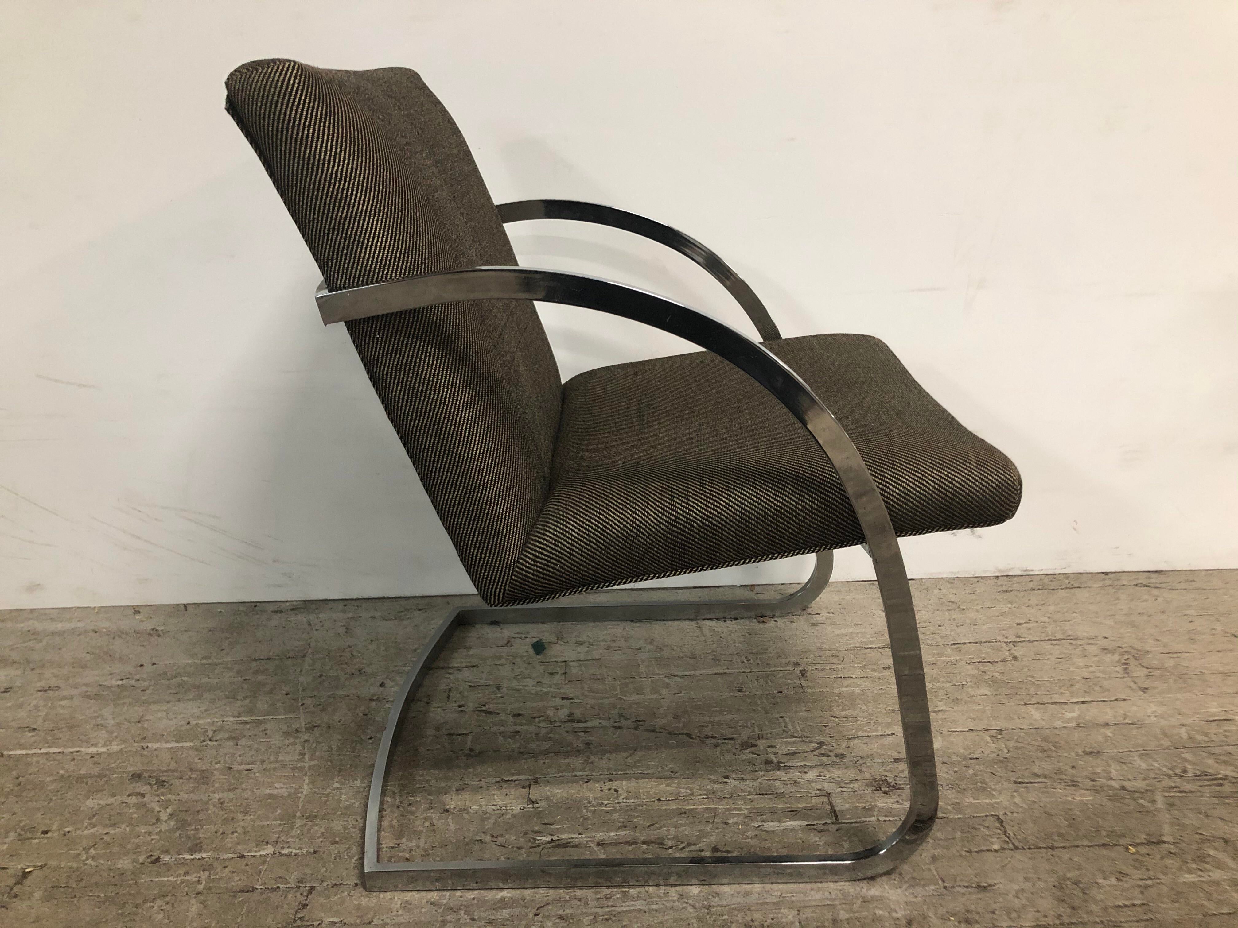 1960s Mid-Century Chrome Tubular Chairs - a Pair
