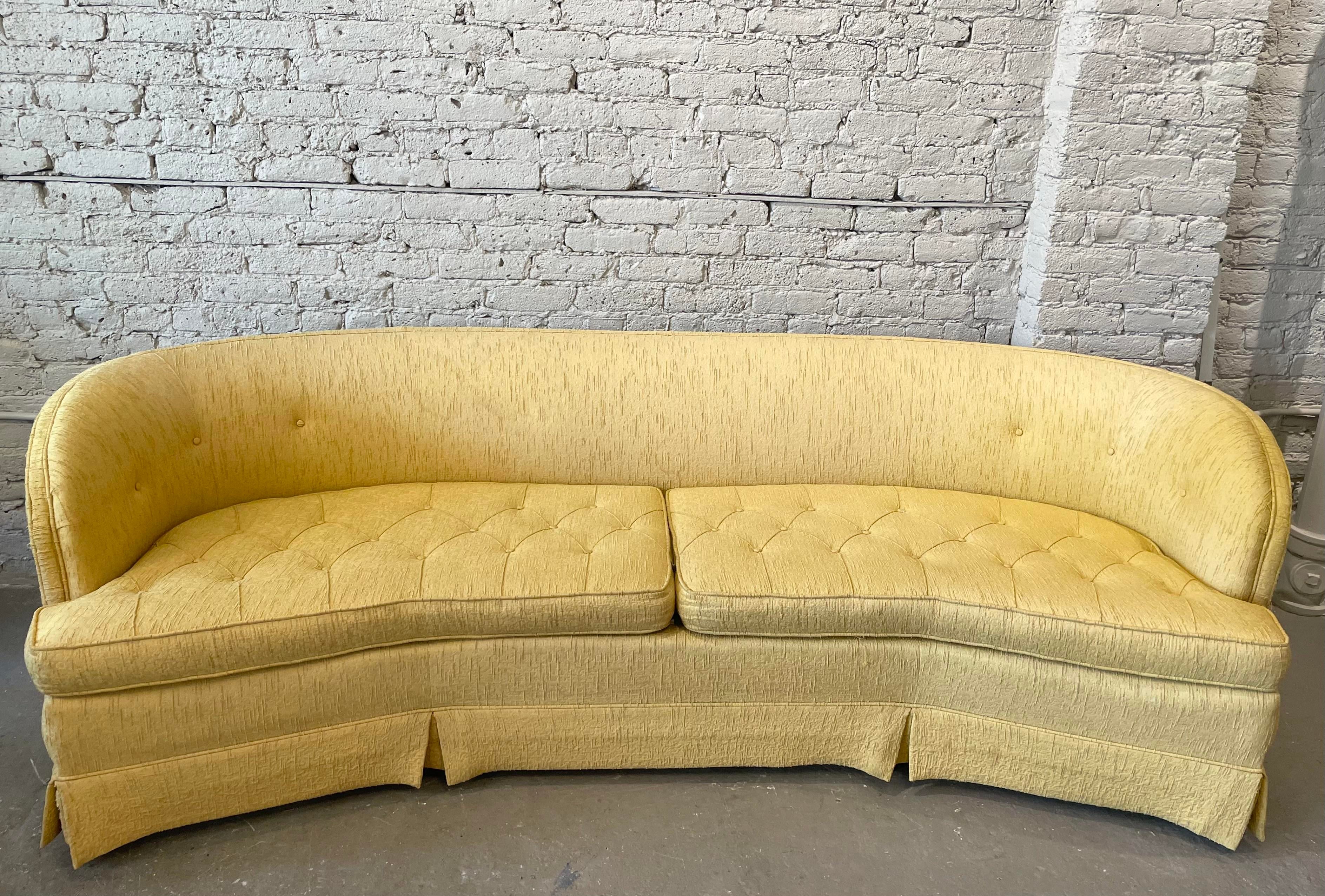 1960s Vintage Curved Sofa