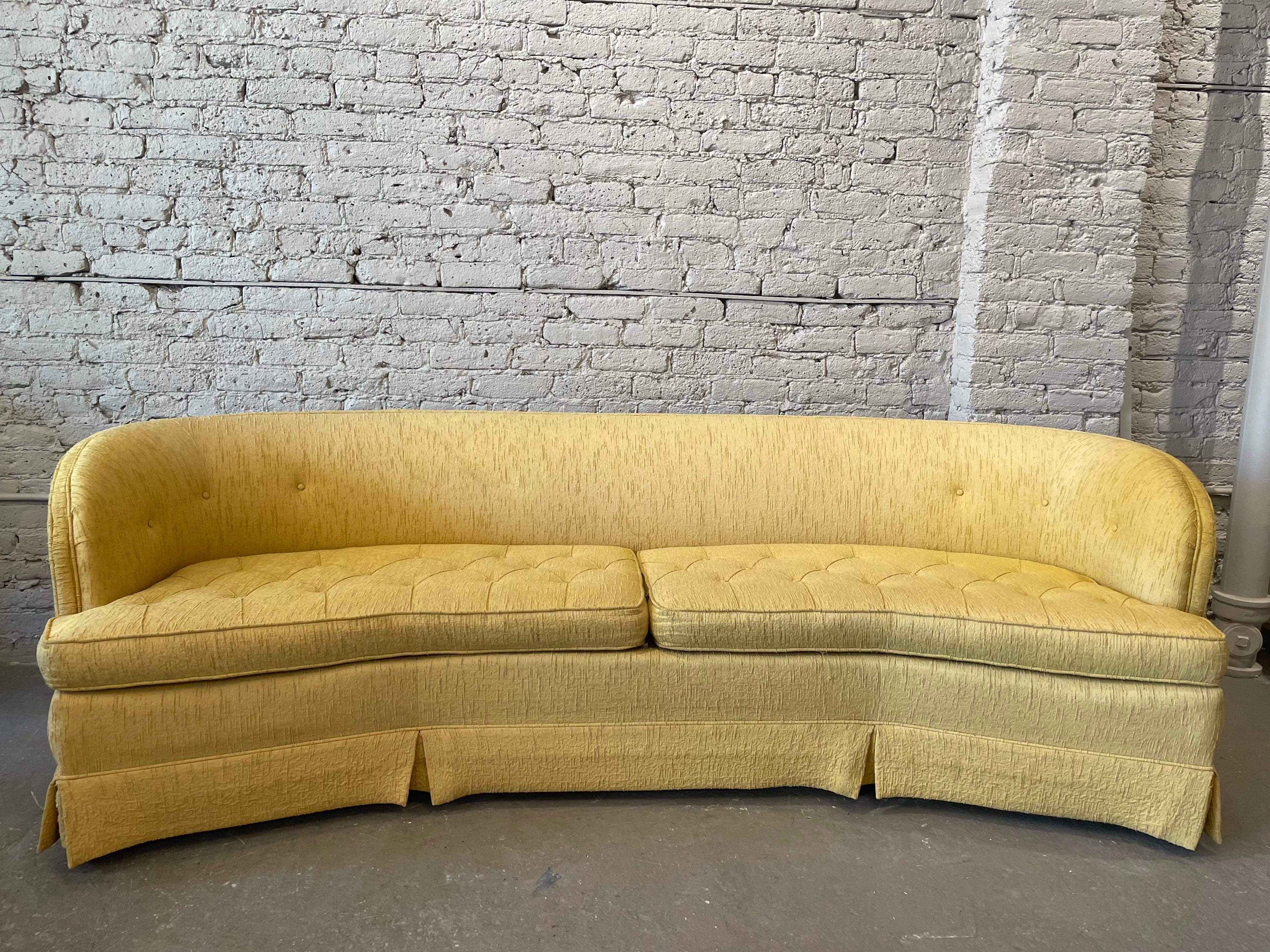 1960s Vintage Curved Sofa