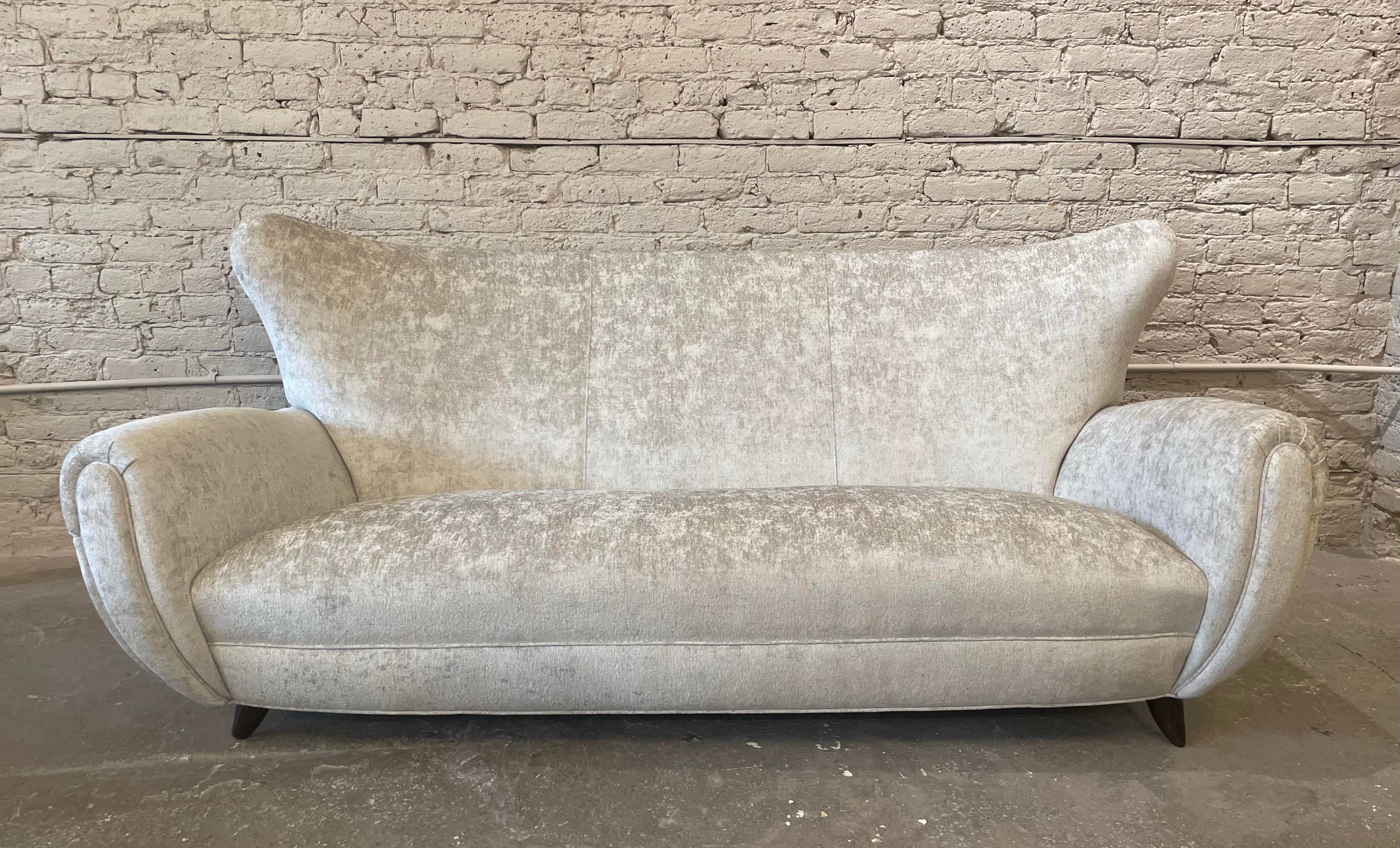 1960s Vintage Curved Sofa