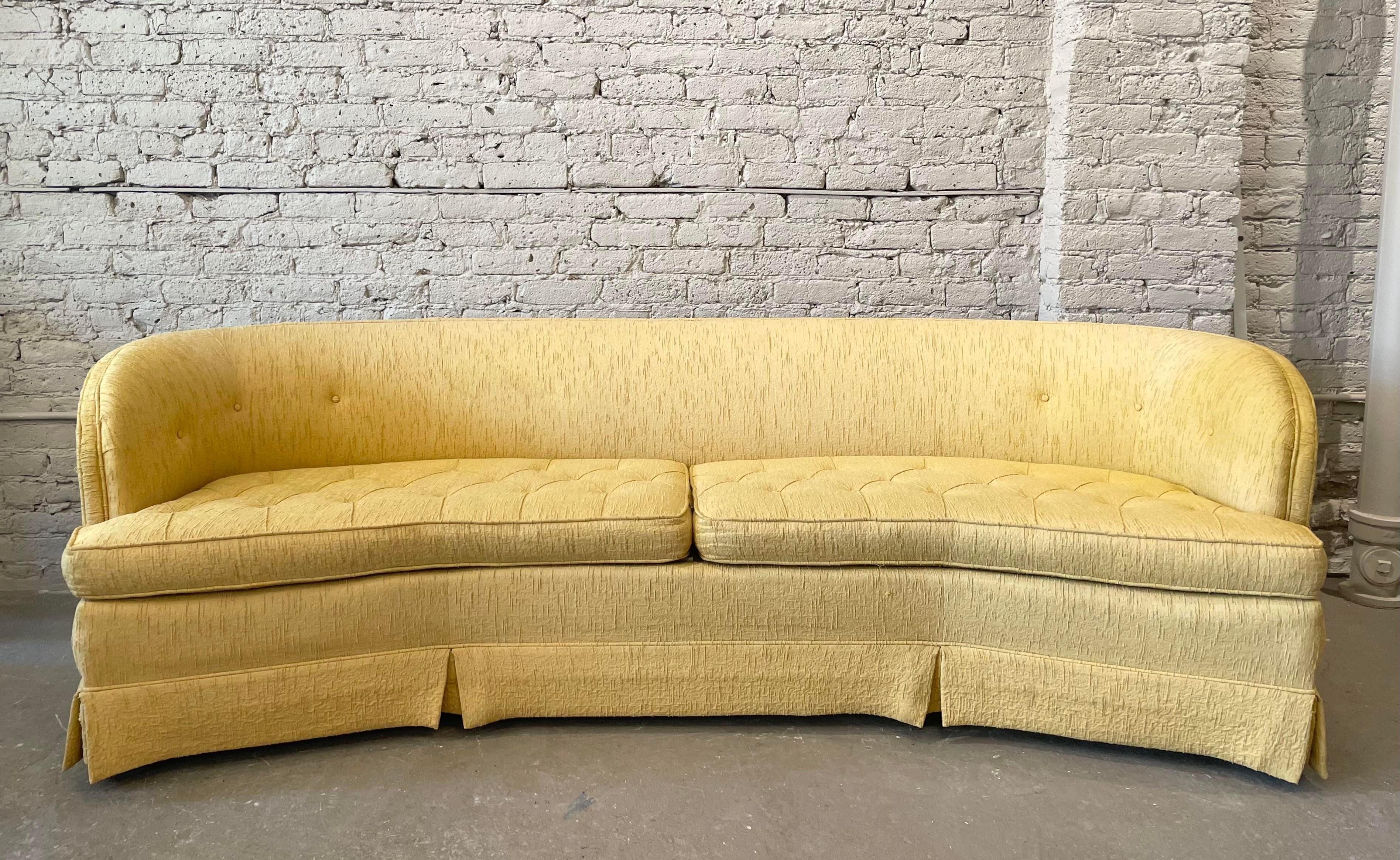 1960s Vintage Curved Sofa