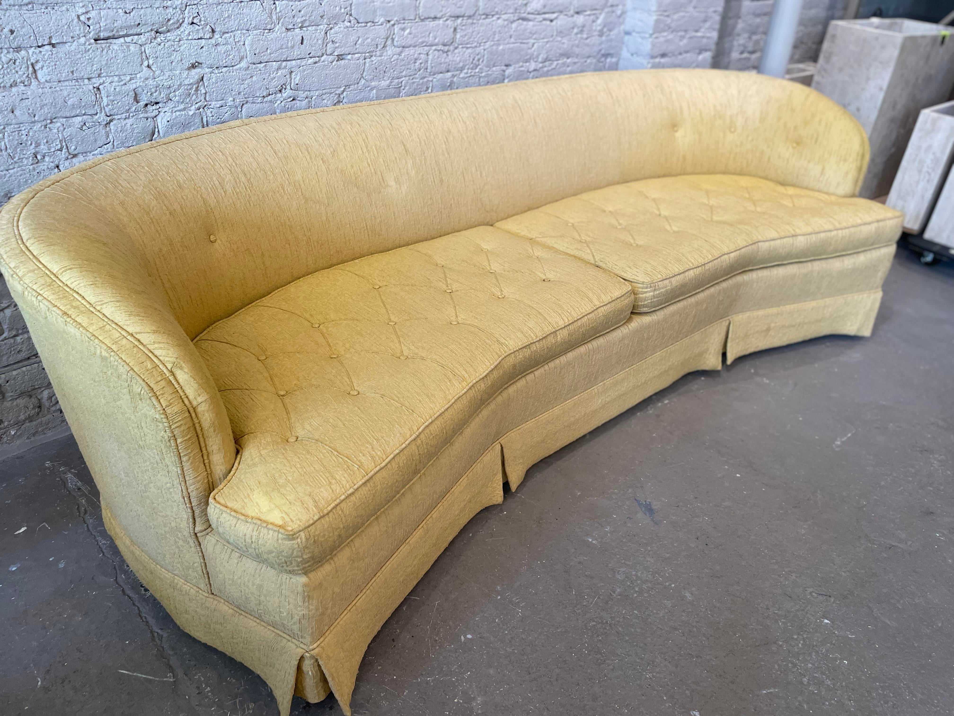 1960s Vintage Curved Sofa
