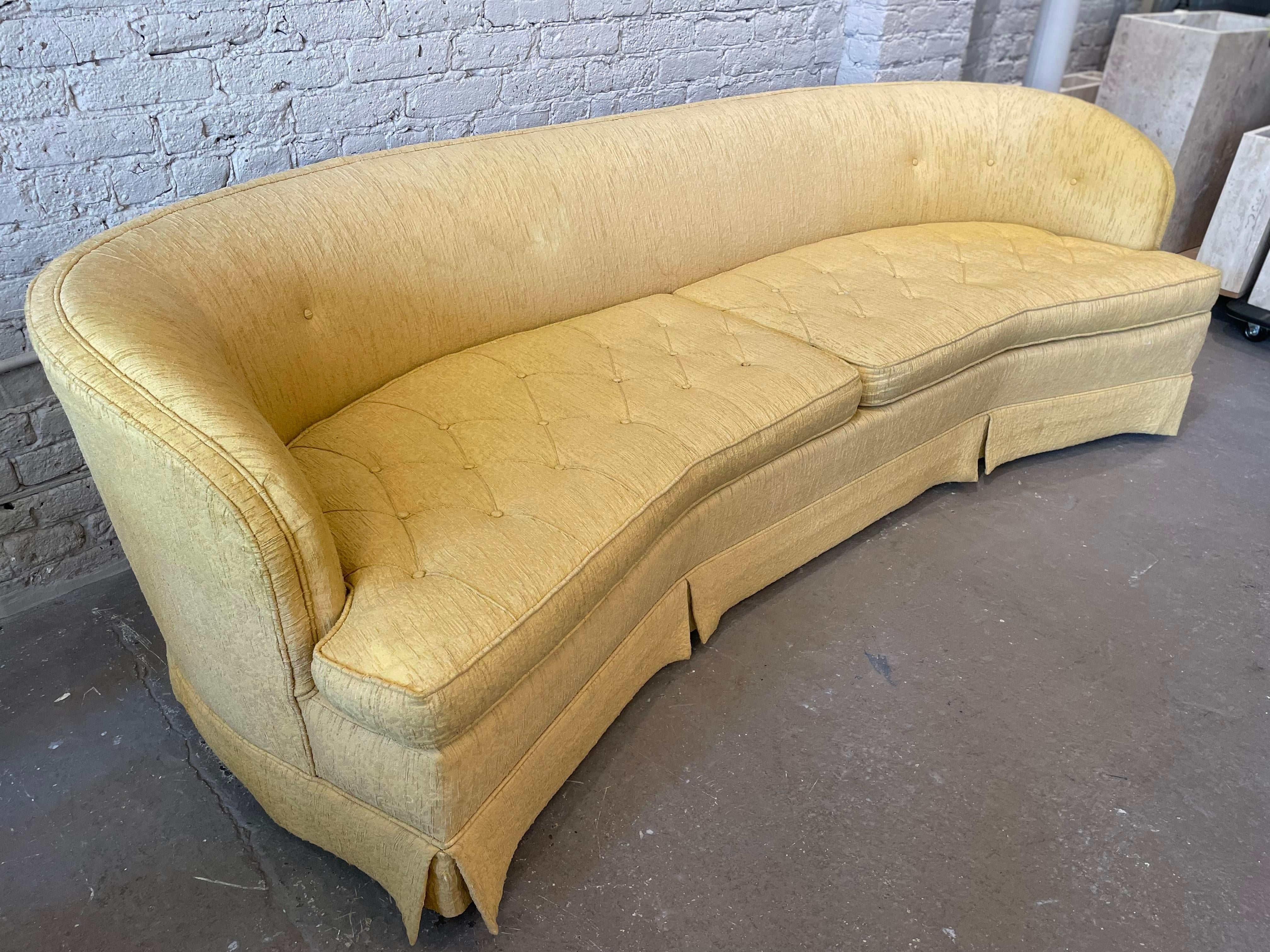 1960s Vintage Curved Sofa