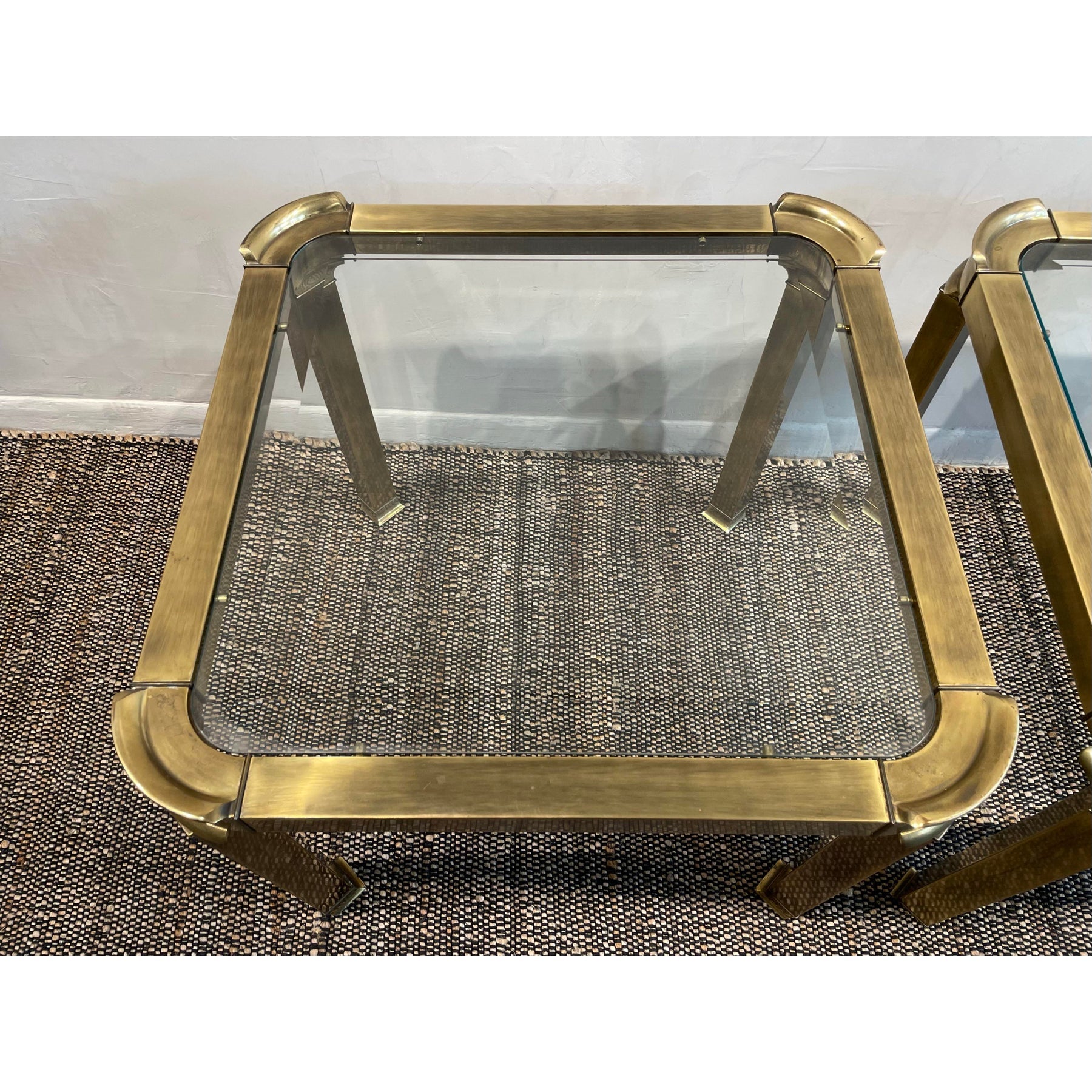 1960s Vintage in the Manner of Mastercraft Hollywood Regency Side Tables - A Pair