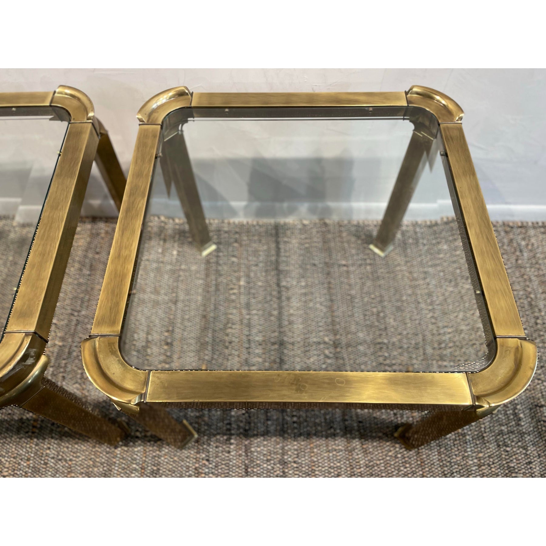 1960s Vintage in the Manner of Mastercraft Hollywood Regency Side Tables - A Pair