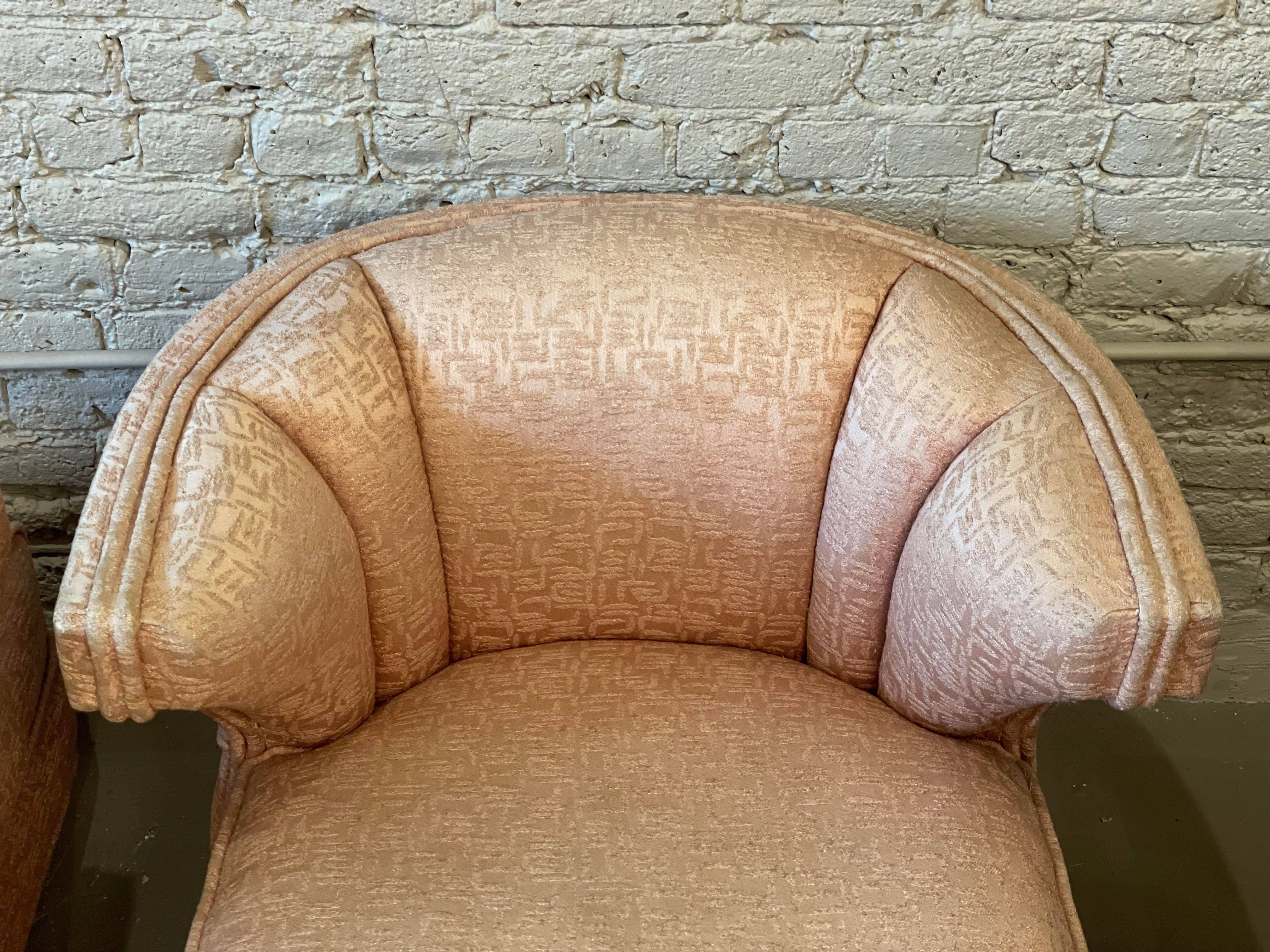 1960s Vintage Pink Side Chairs - a Pair