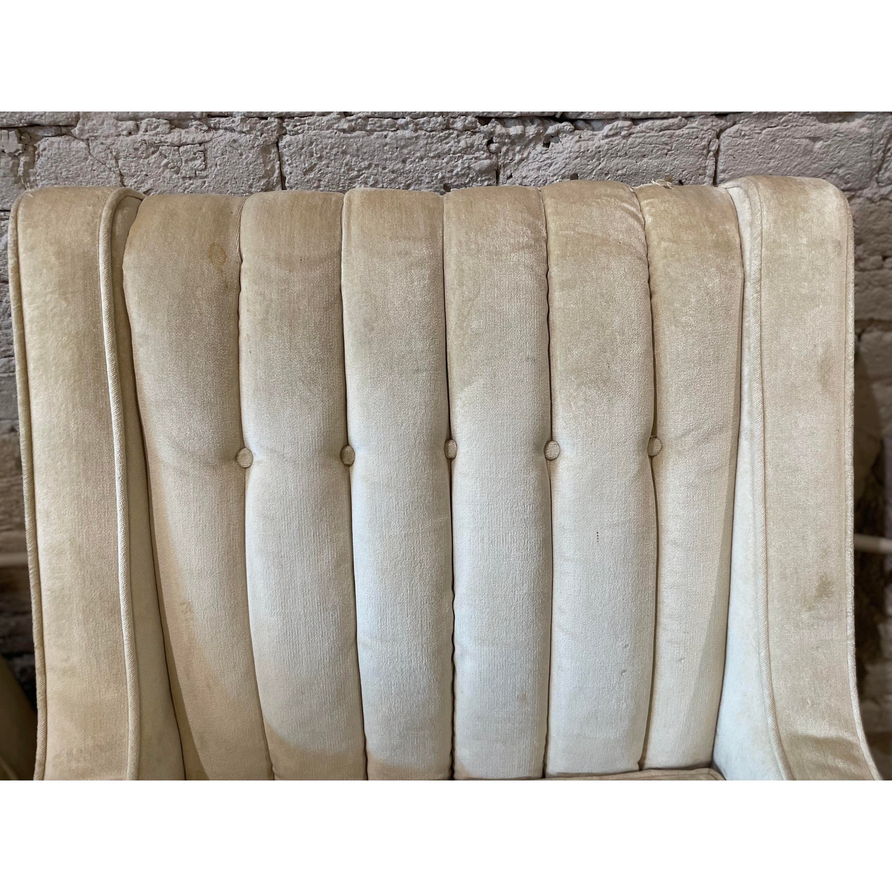 1960s Vintage Wingback Chairs - A Pair Plus Ottoman