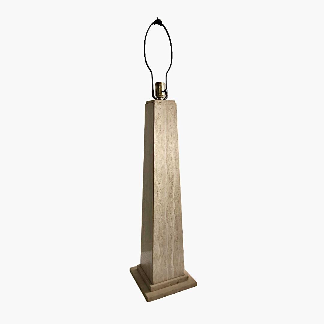1962 Mid Century Large Travertine Lamp