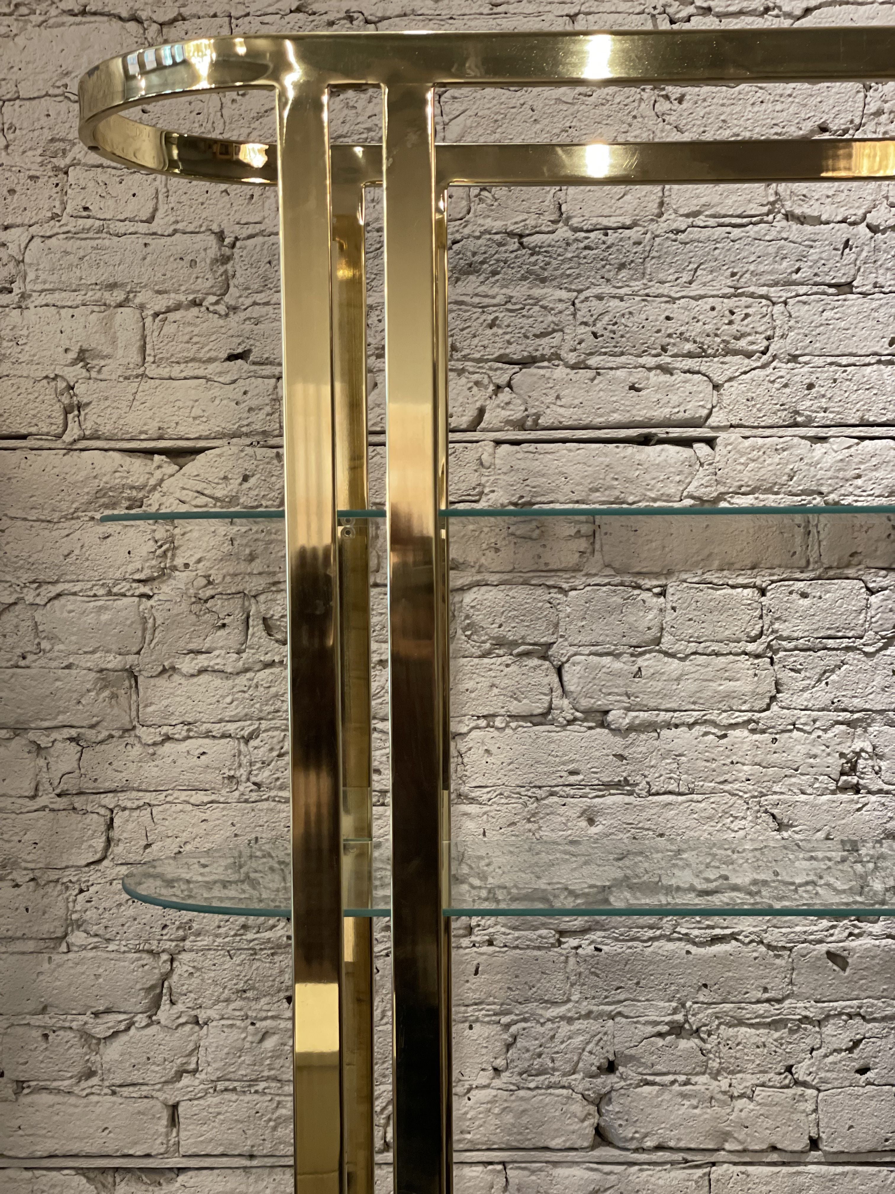 1970s Brass Etagere - a Pair