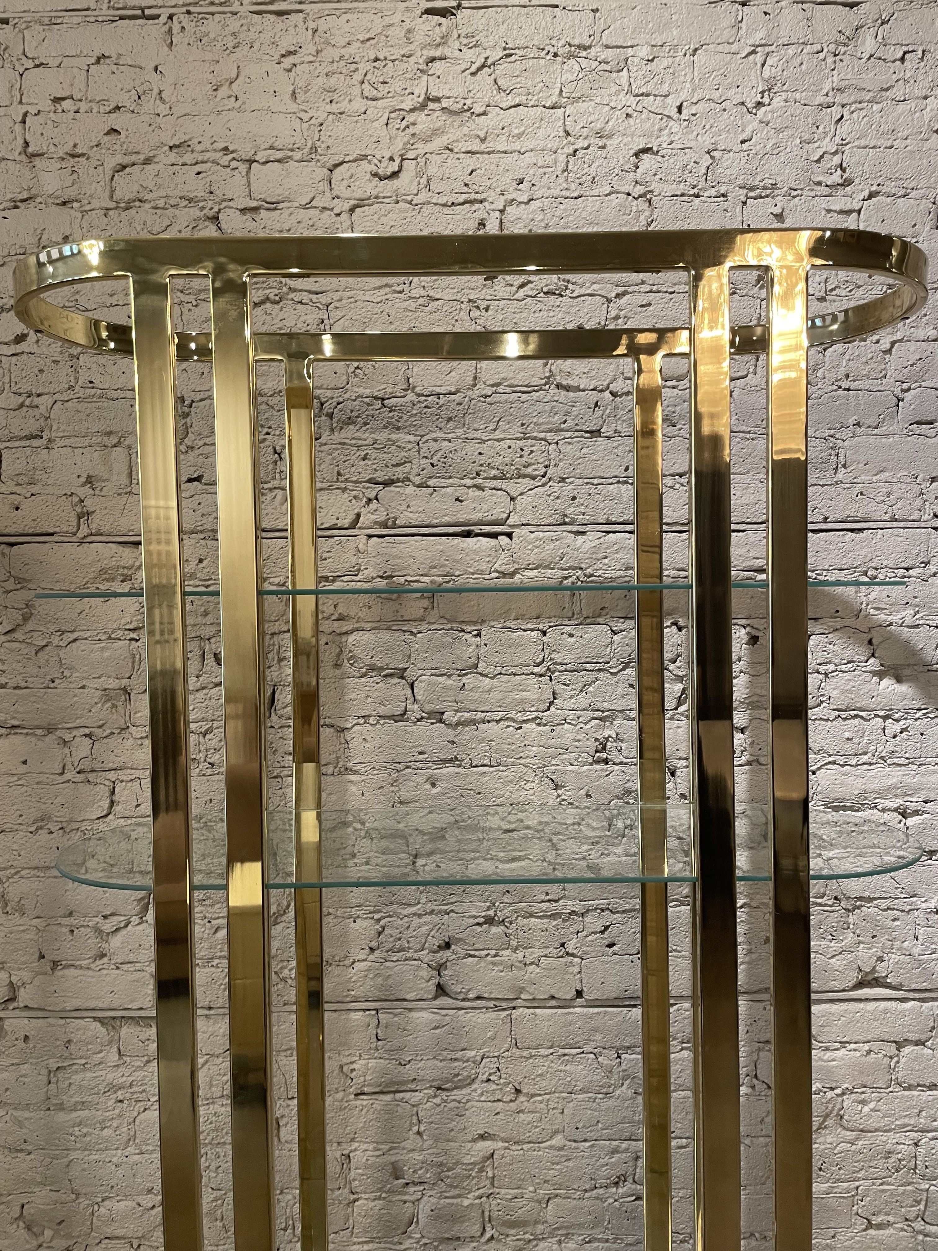 1970s Brass Etagere - a Pair