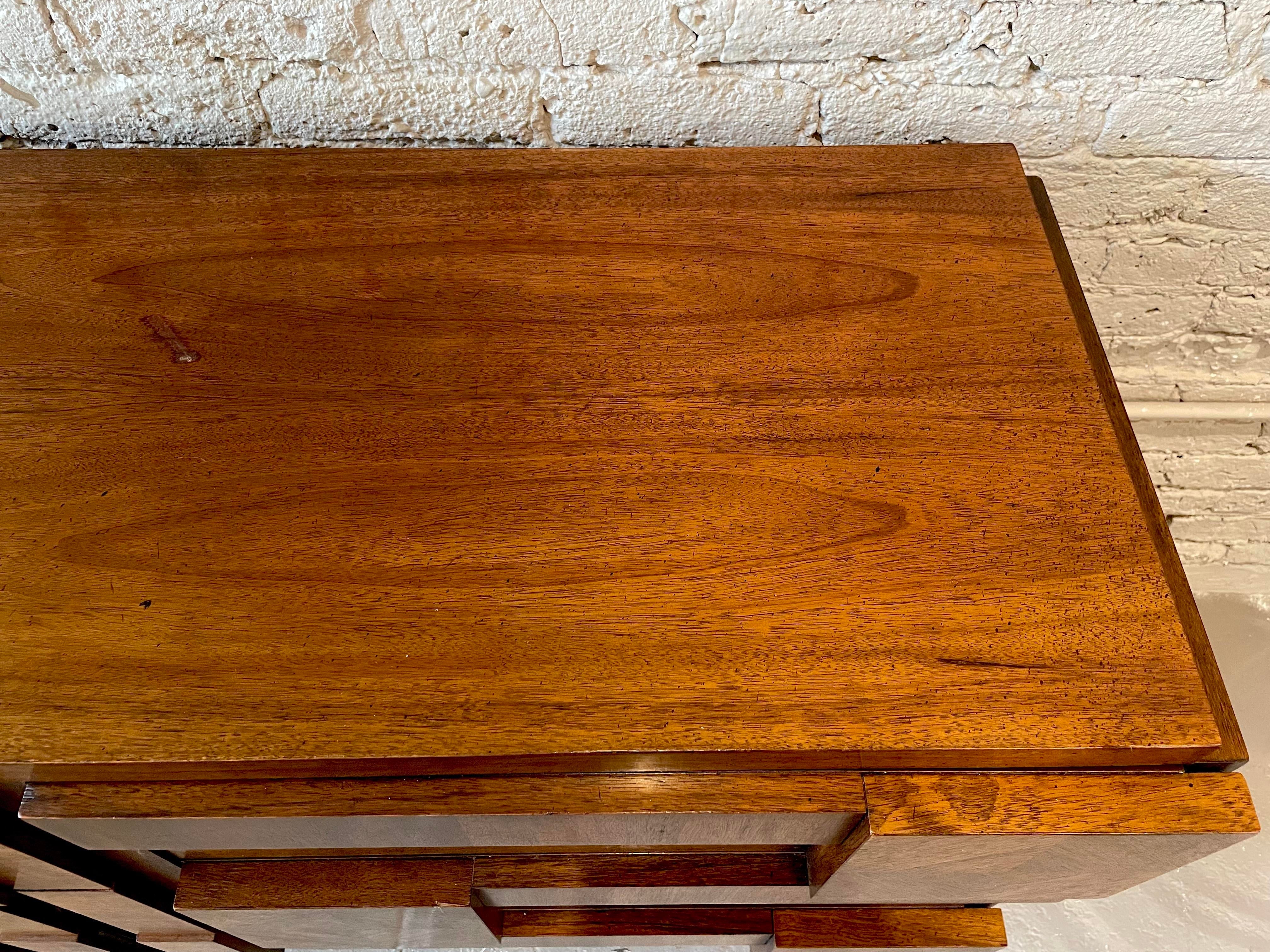 1970s Brutalist Lane Staccato Solid Wood Dresser
