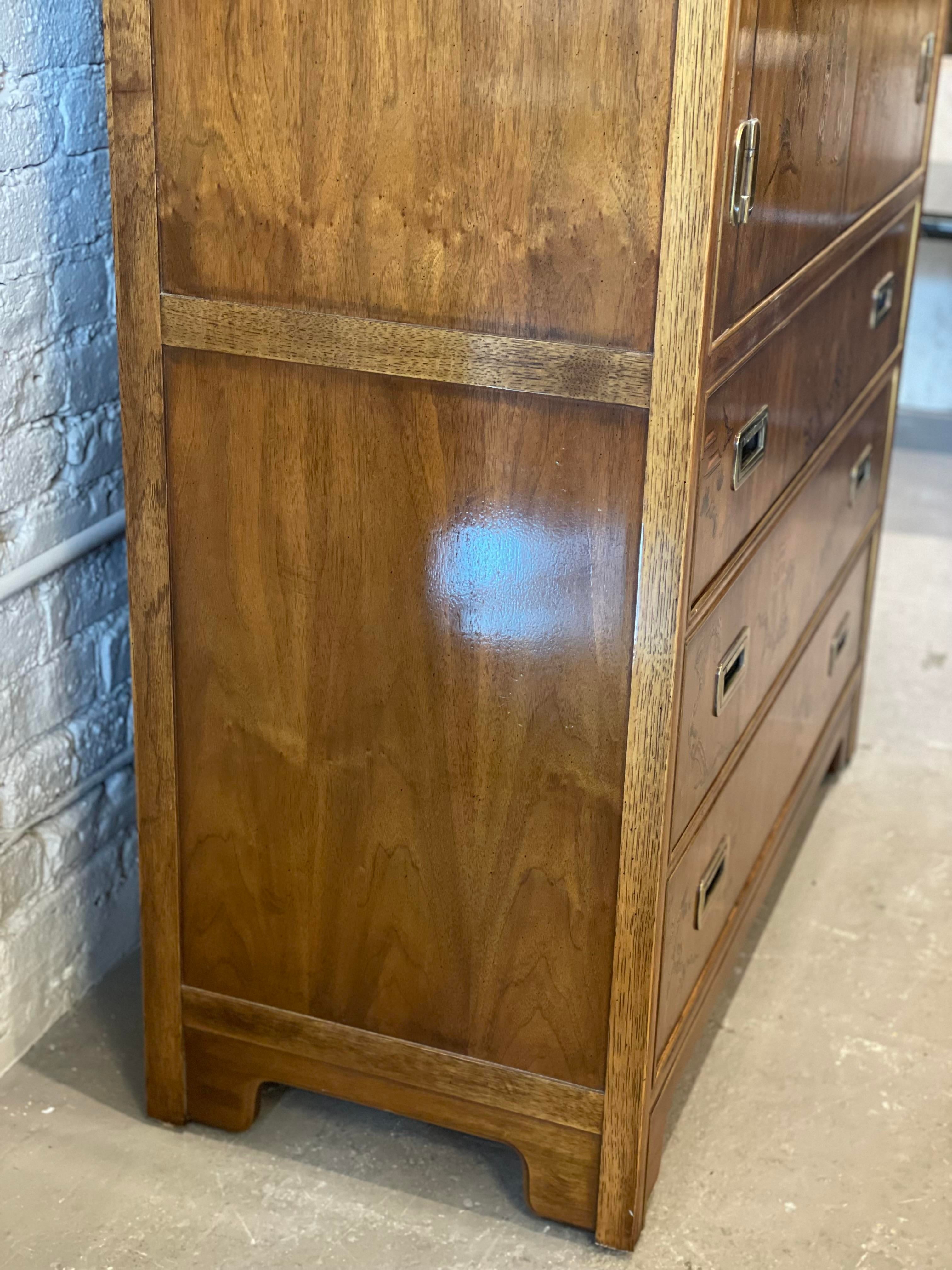 1970s Drexel Heritage Chinoiserie Armoire Dresser