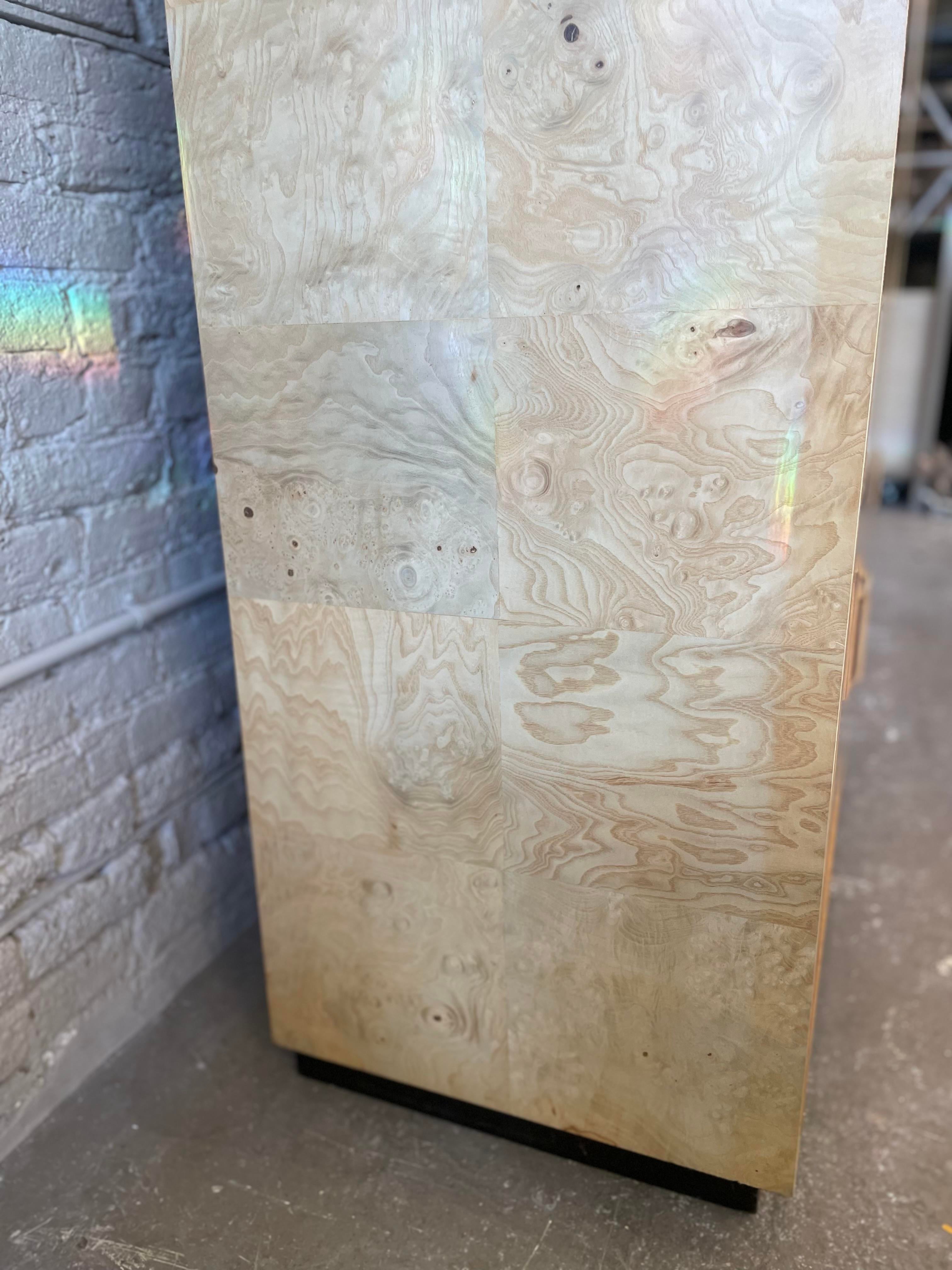 1970s Henredon Scene Vintage Burled Wood Armoire