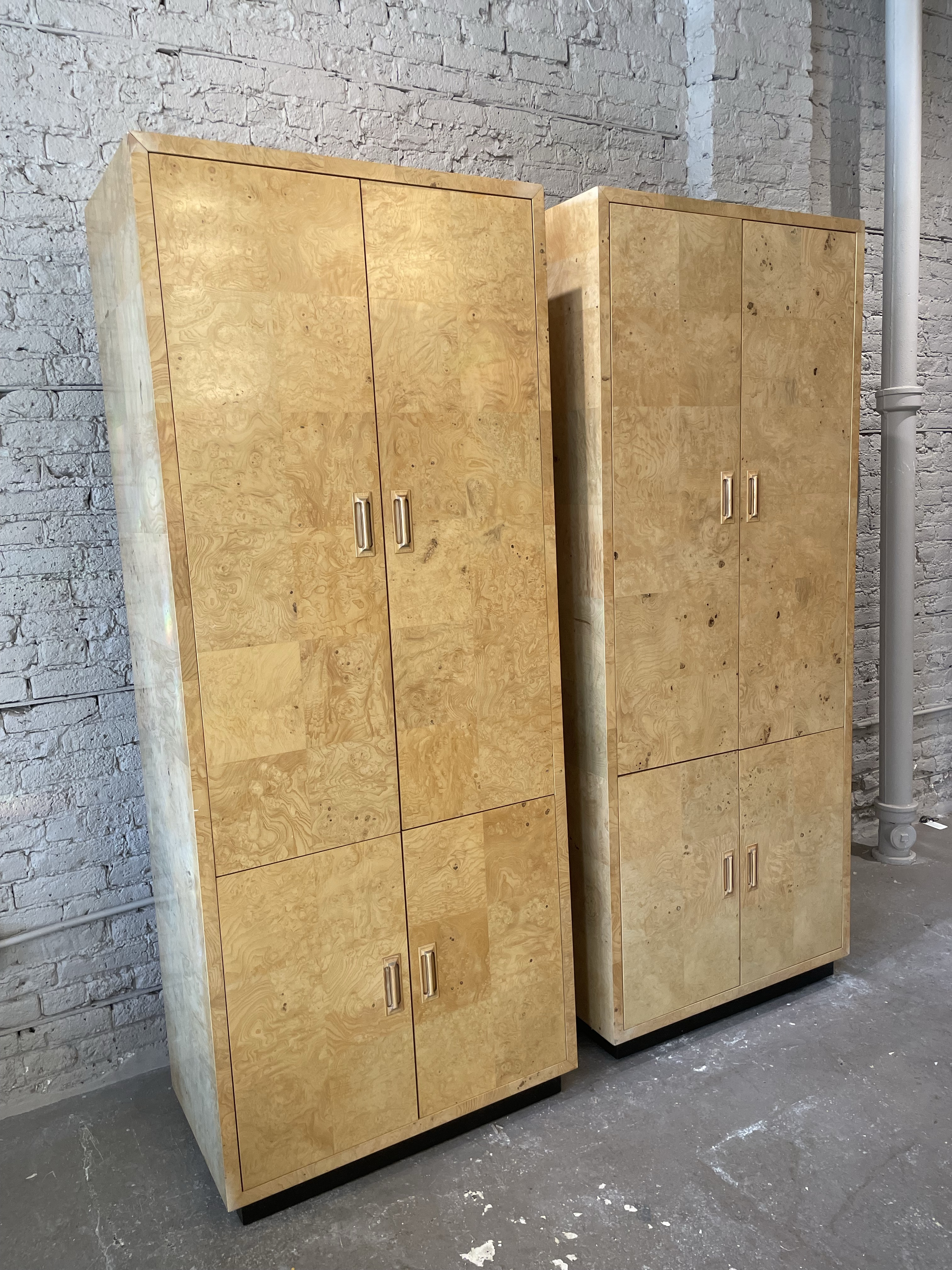 1970s Henredon Scene Vintage Burled Wood Armoire