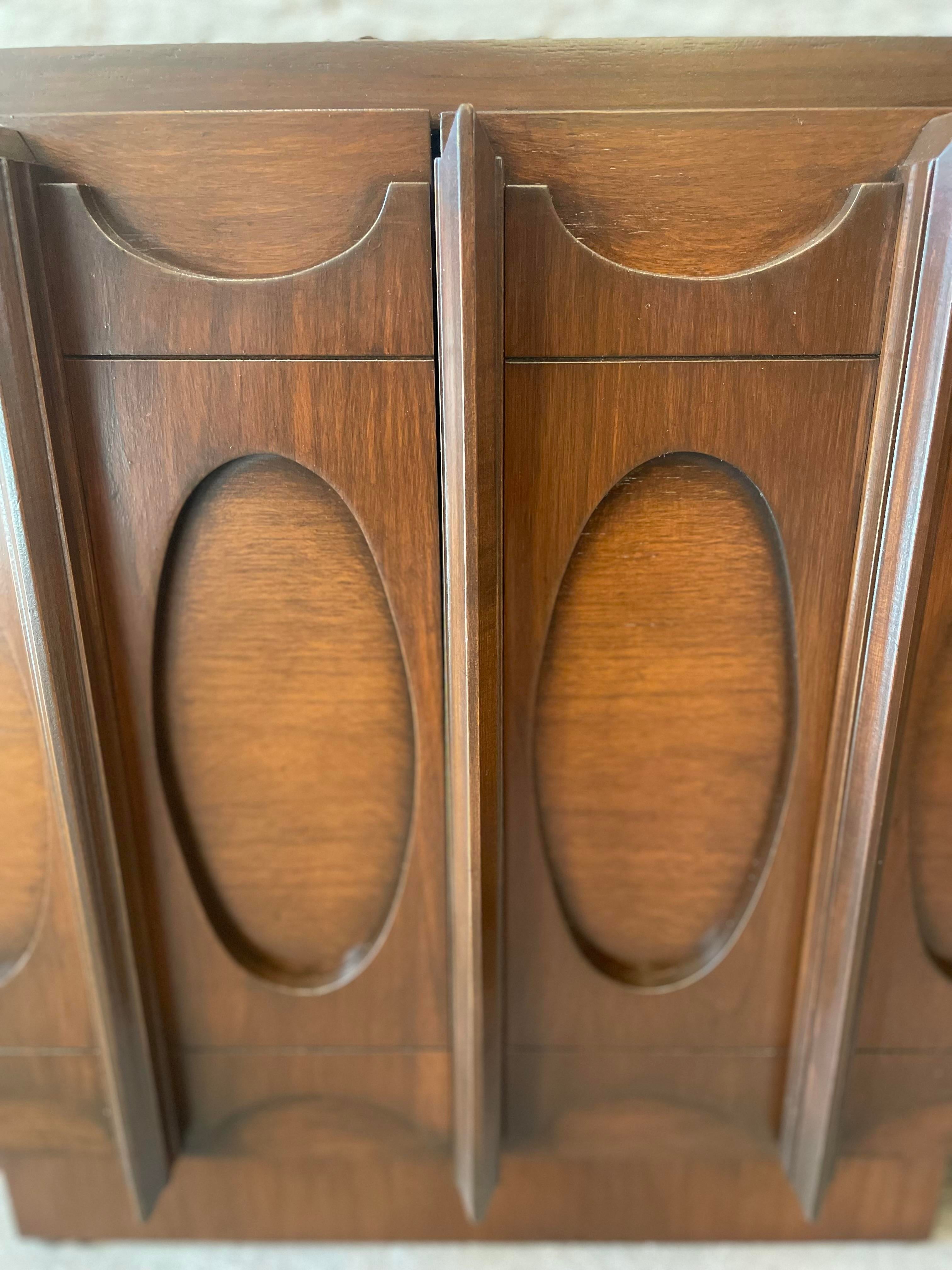 1970s Lane Brutalist Nightstands - a Pair