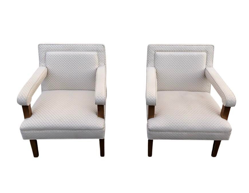 1970s Mid-Century Club Lounge Chairs - a Pair