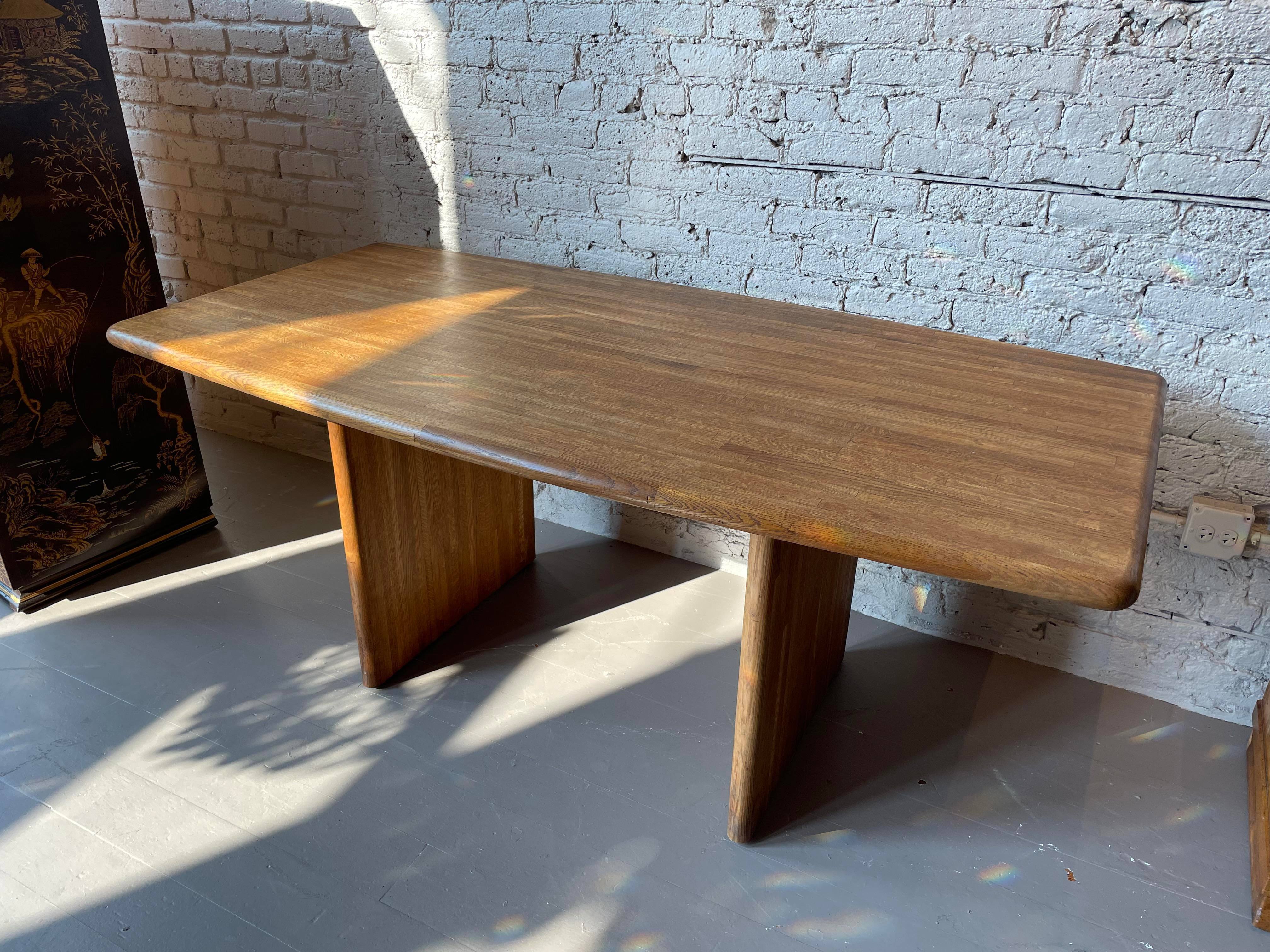 1970s Mid-Century Modern Solid Wood Dining Table or Desk