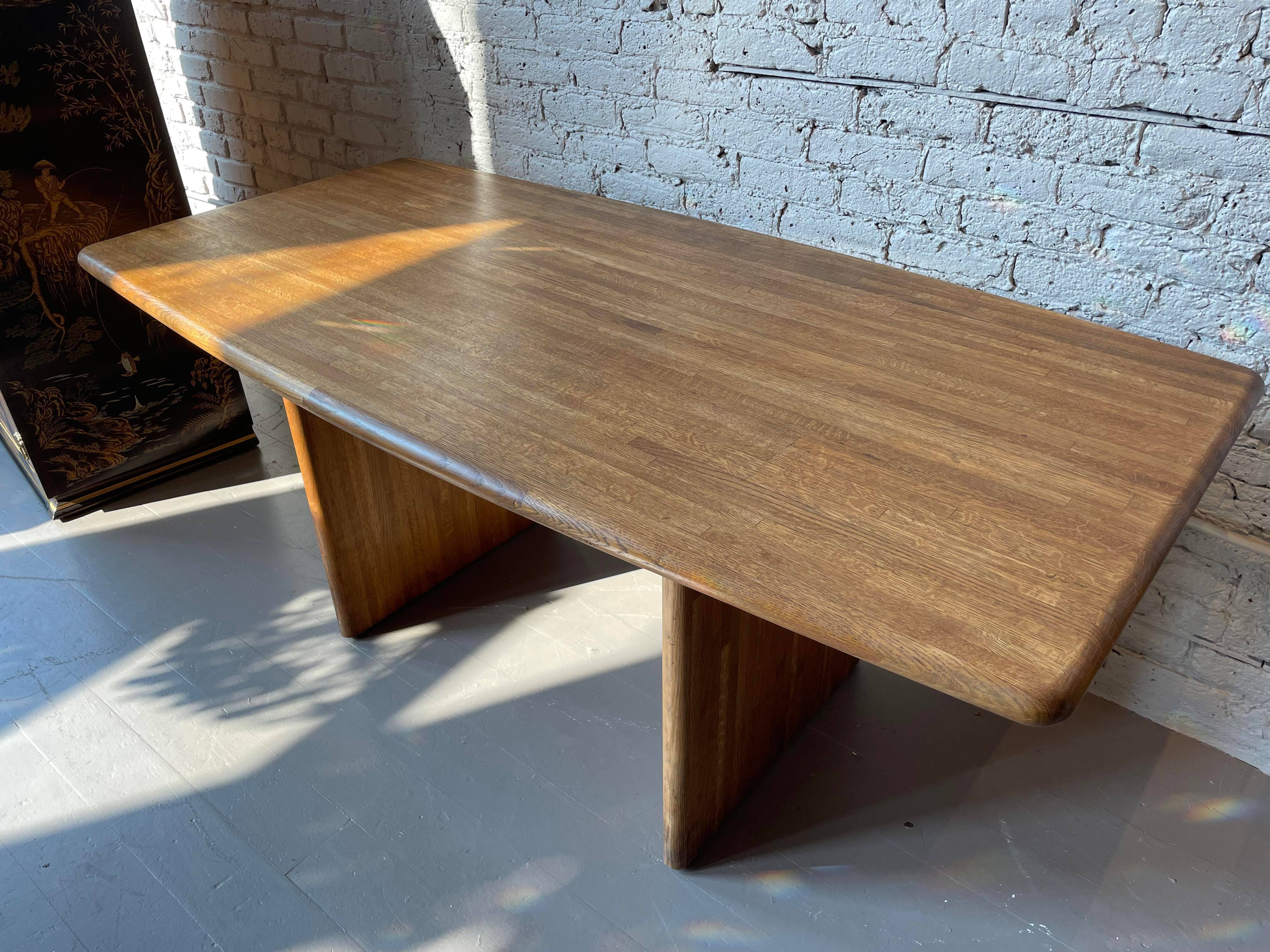 1970s Mid-Century Modern Solid Wood Dining Table or Desk