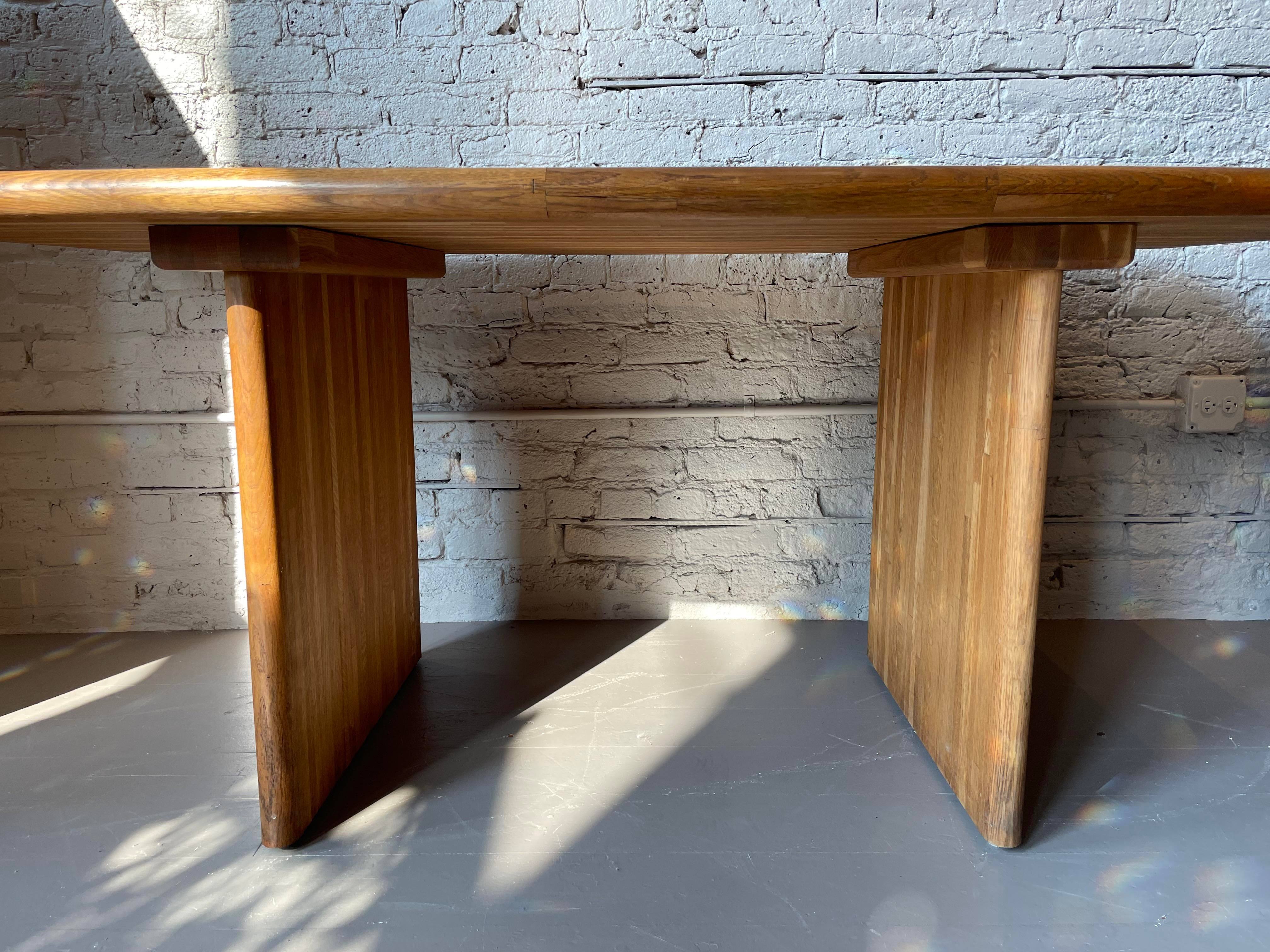 1970s Mid-Century Modern Solid Wood Dining Table or Desk
