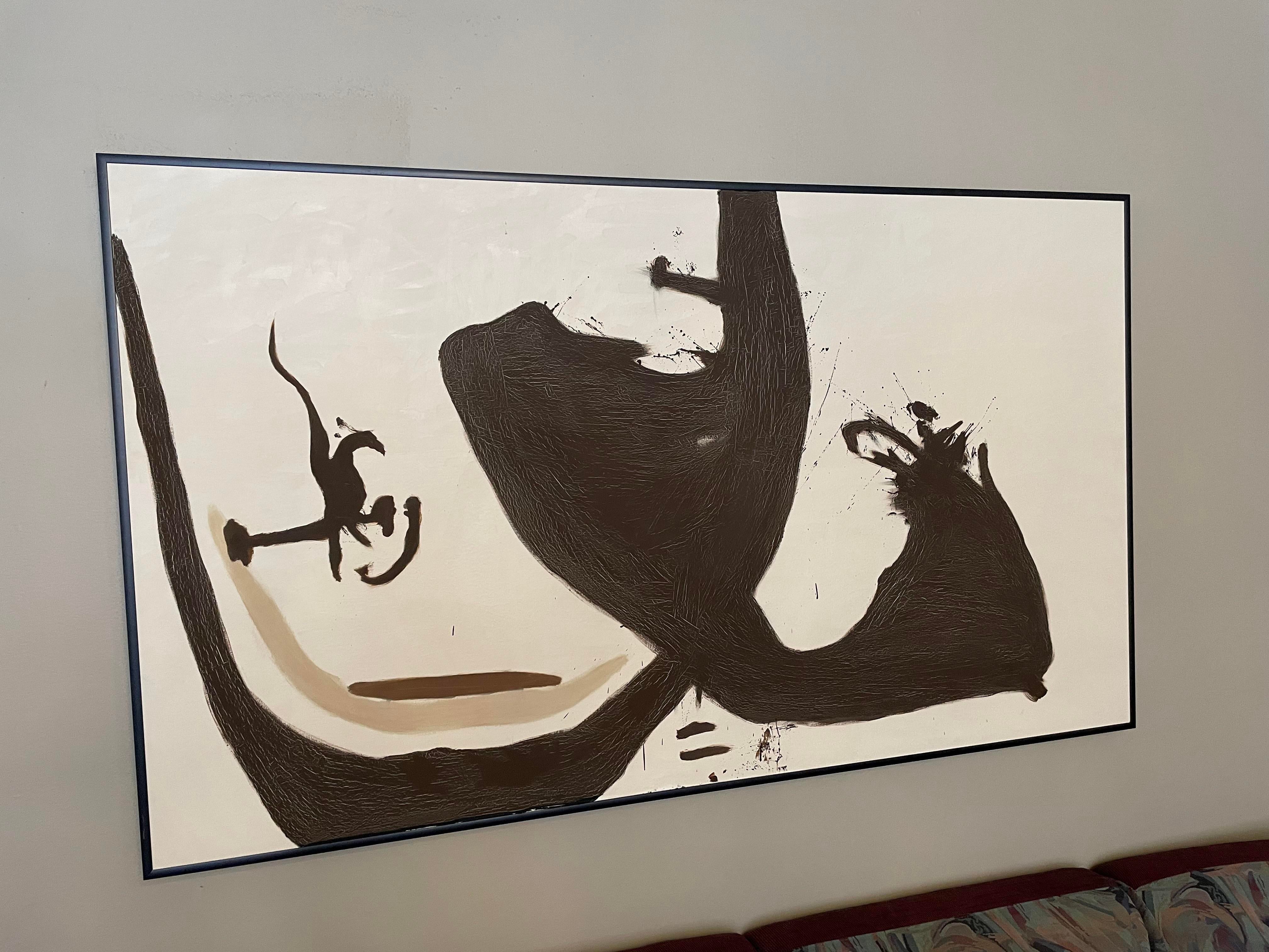 1970s Minimalist Abstract Painting, Framed
