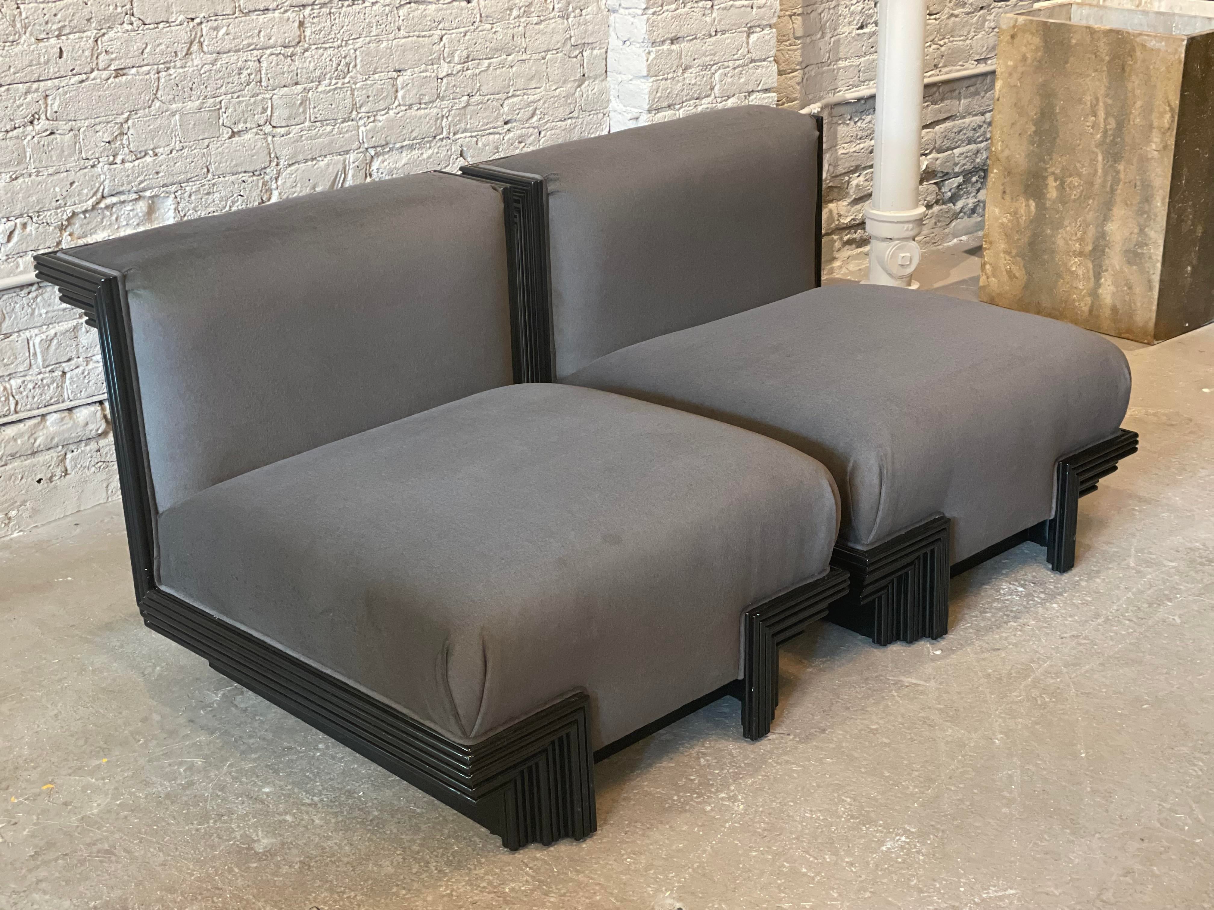 1970s Modern Slipper Chairs by Interior Crafts