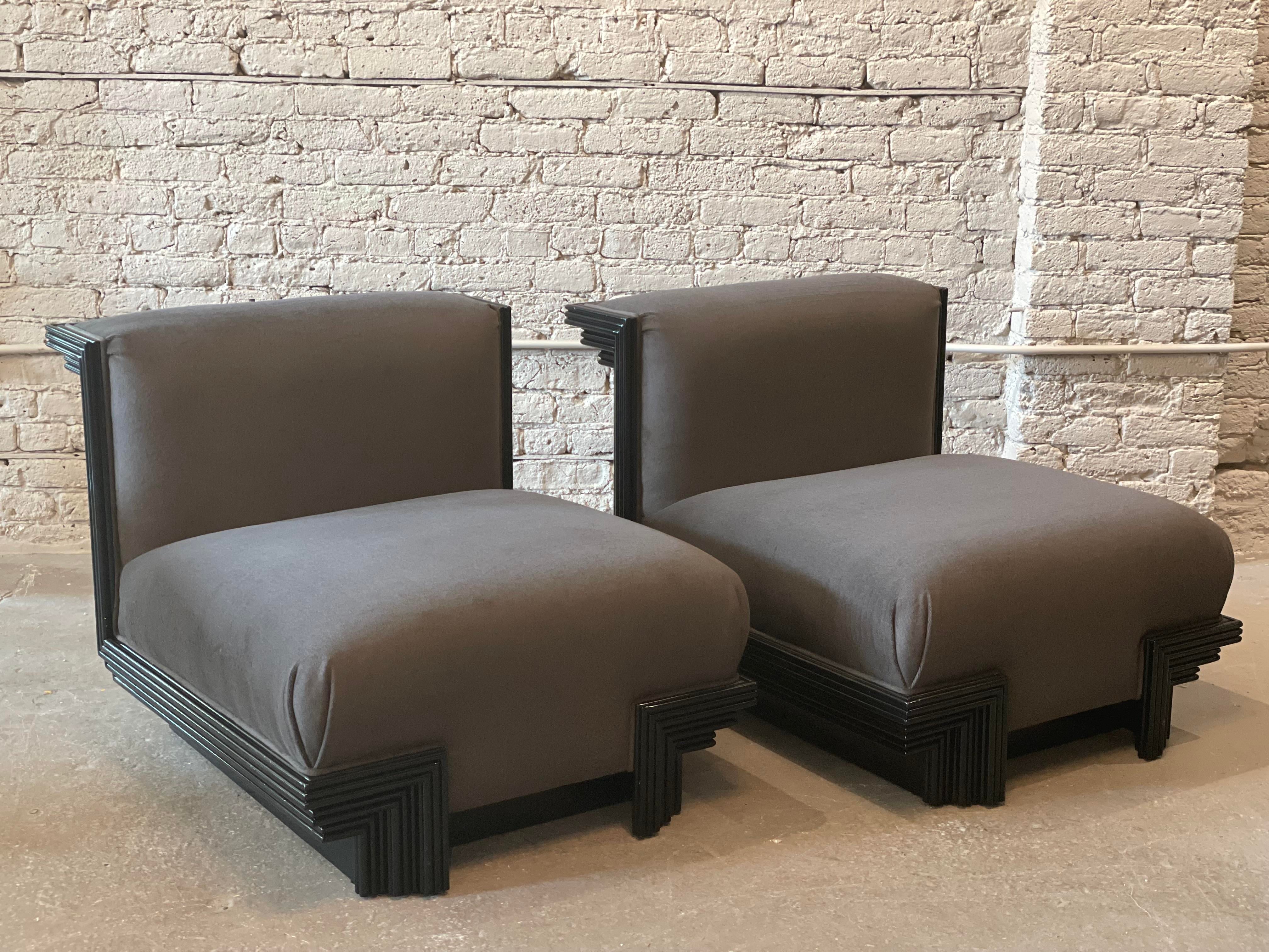 1970s Modern Slipper Chairs by Interior Crafts