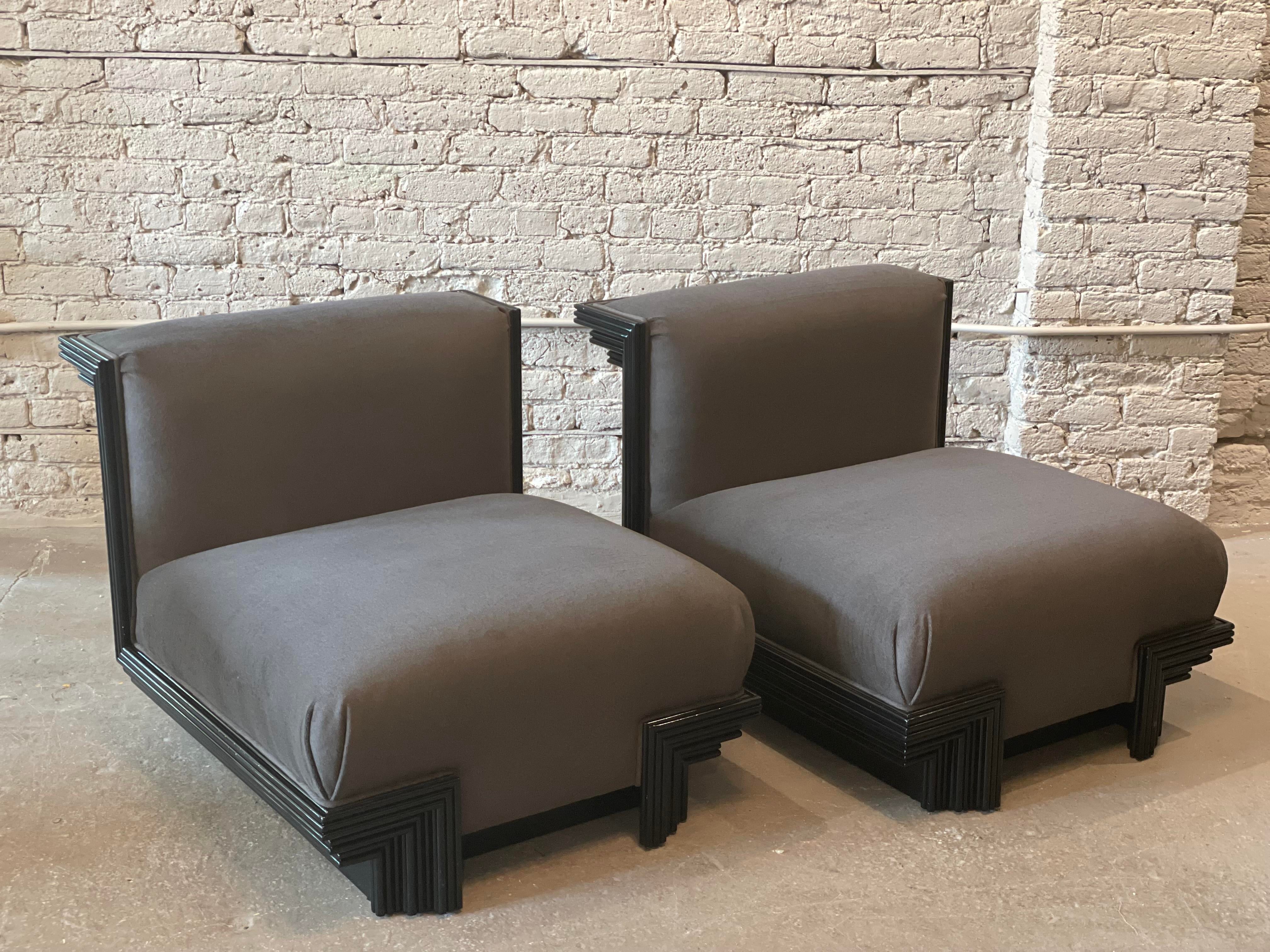 1970s Modern Slipper Chairs by Interior Crafts