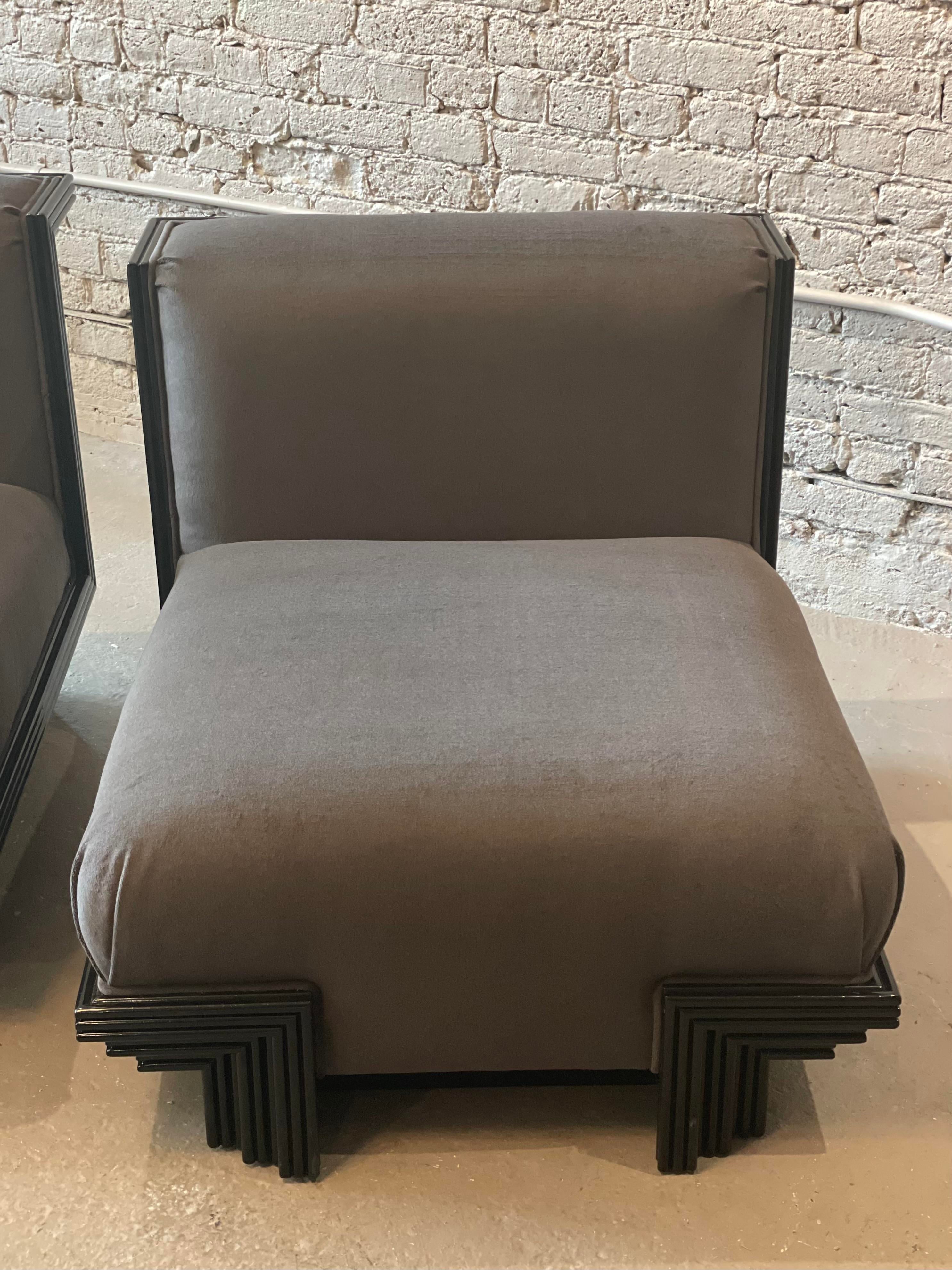 1970s Modern Slipper Chairs by Interior Crafts