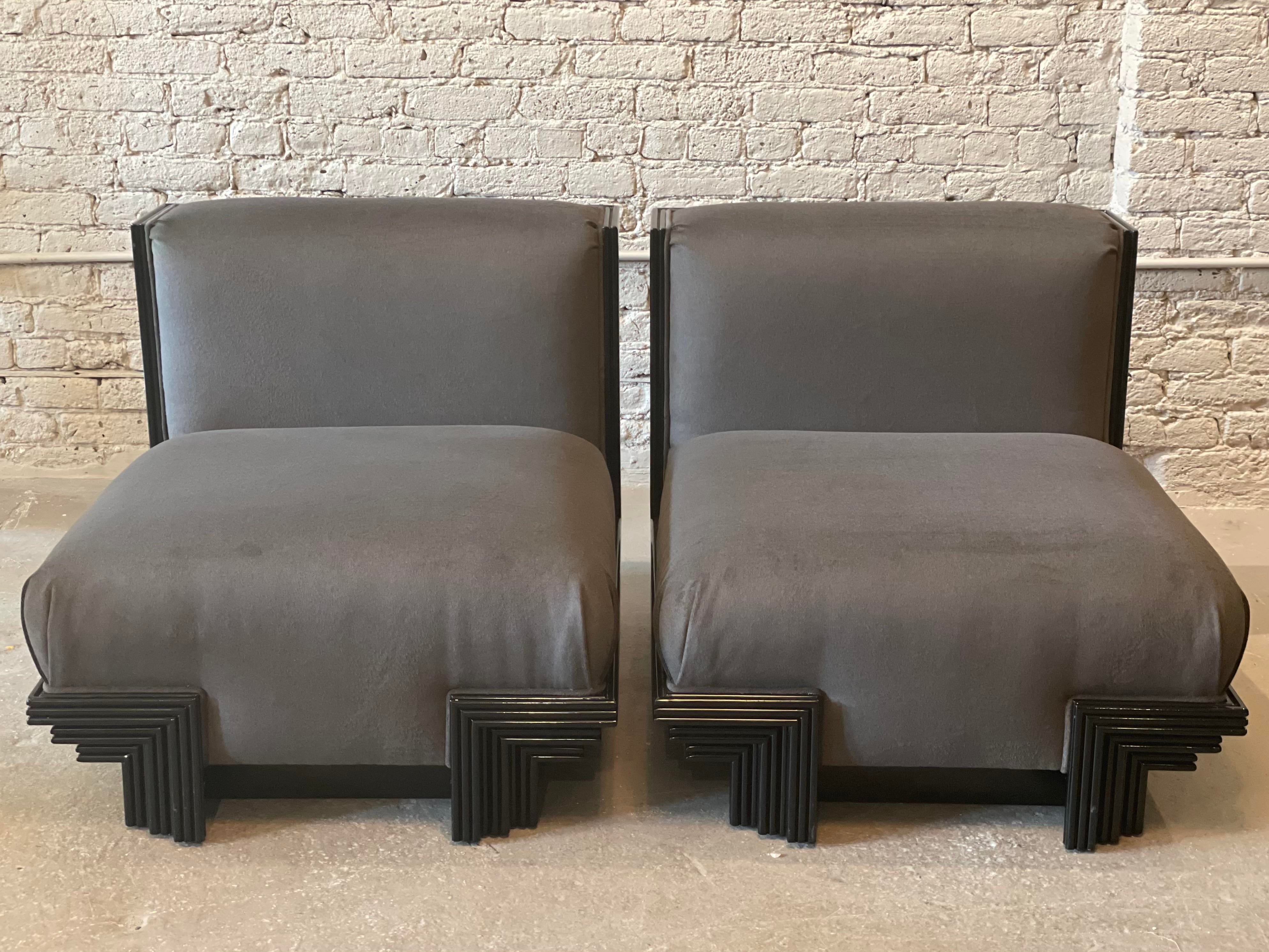 1970s Modern Slipper Chairs by Interior Crafts