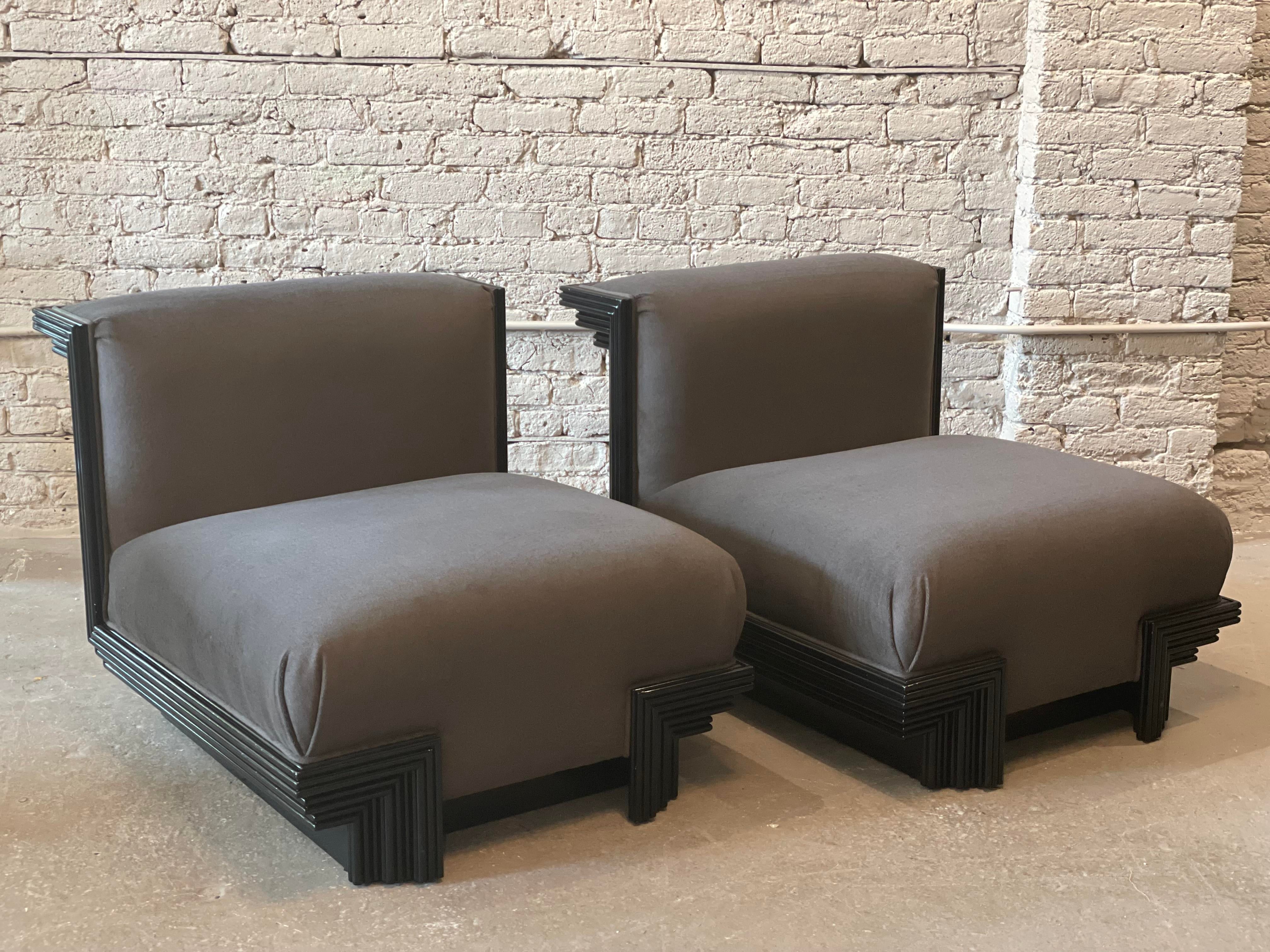 1970s Modern Slipper Chairs by Interior Crafts